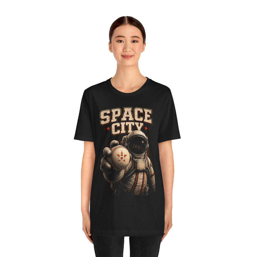 Houston Astros Space City Astronaut T-Shirt — Vintage Space Baseball Tee