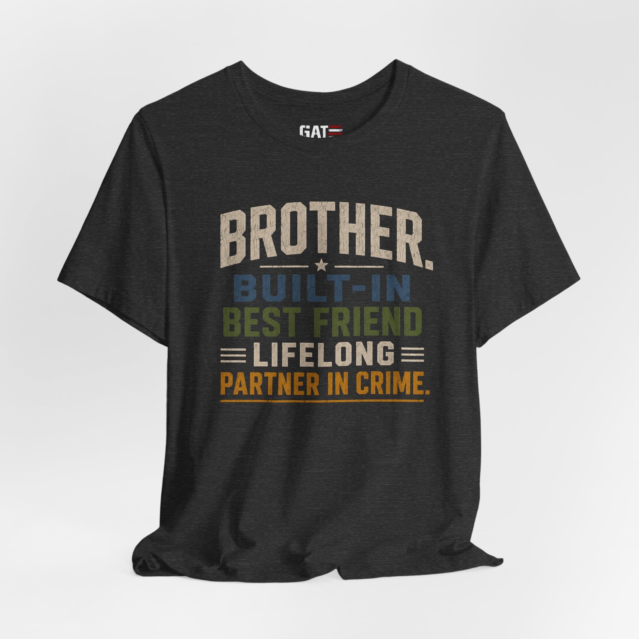 Brother Built In Best Friend Lifelong Partner In Crime Shirt, Funny Brother Gift, Sibling Tee, Brother Birthday Gift Tee