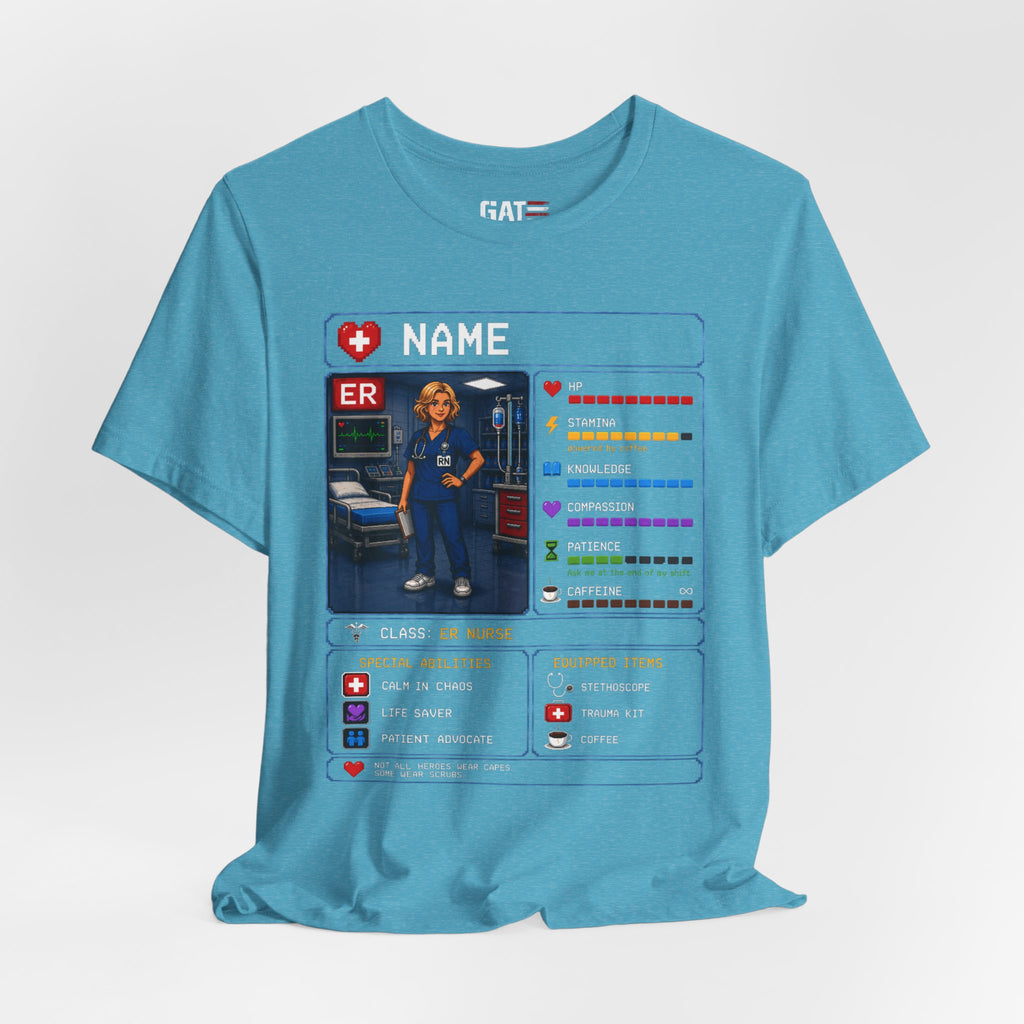 Custom ER Nurse RPG Character Shirt | Personalized Nurse Gift