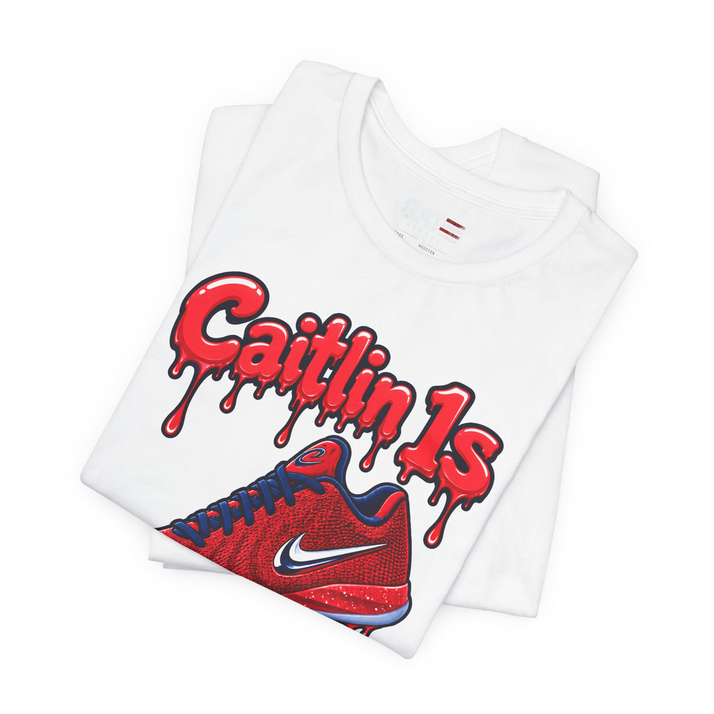 Caitlin Clark Caitlin 1s USA Reds Paint Sneaker Shirt