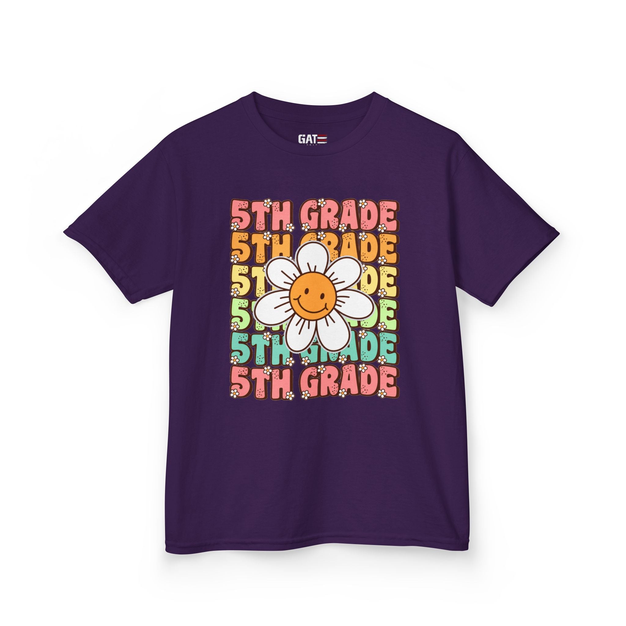 Custom Grade Level Shirt for Kids – Retro Daisy Back to School Tee