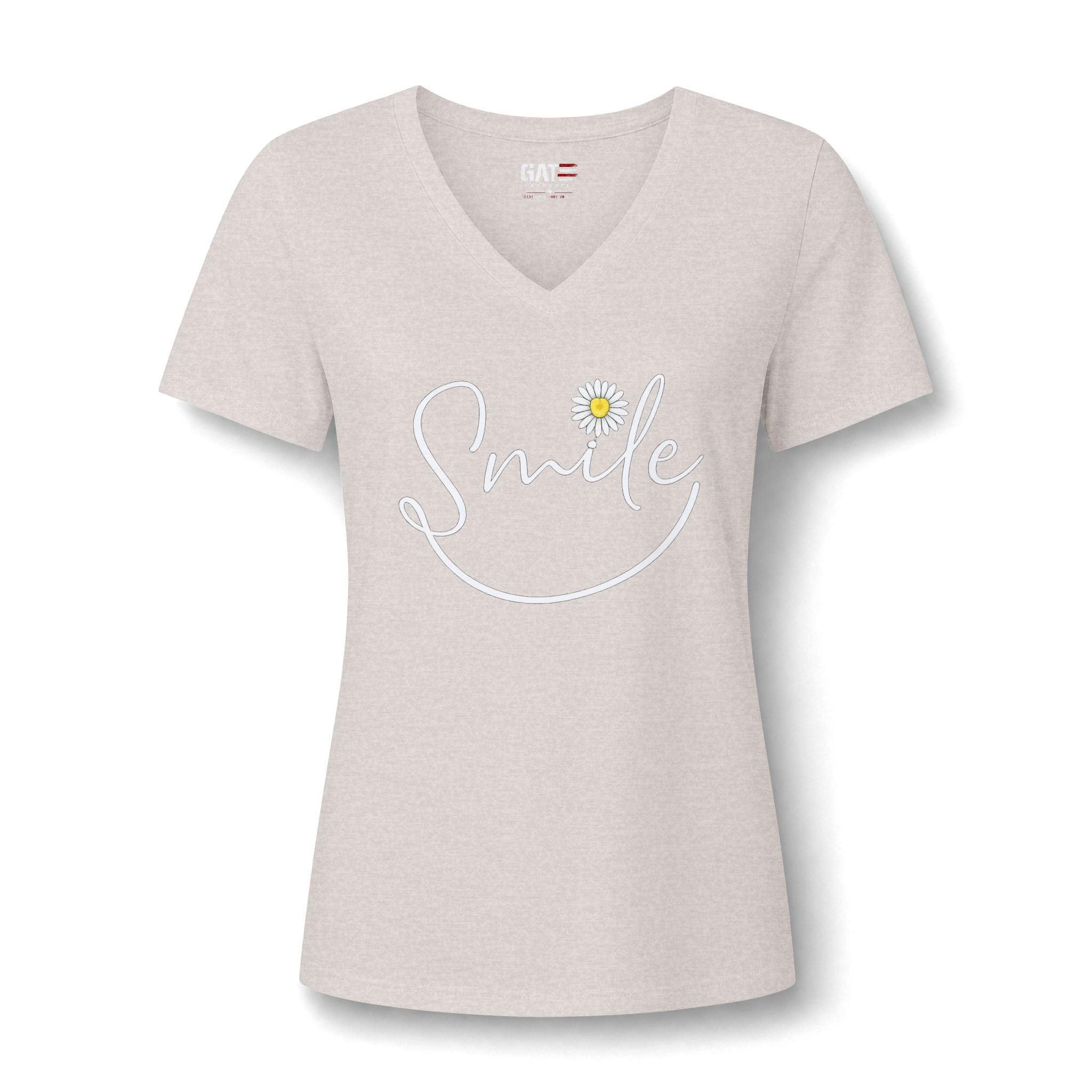 Smile Daisy V-Neck Tee