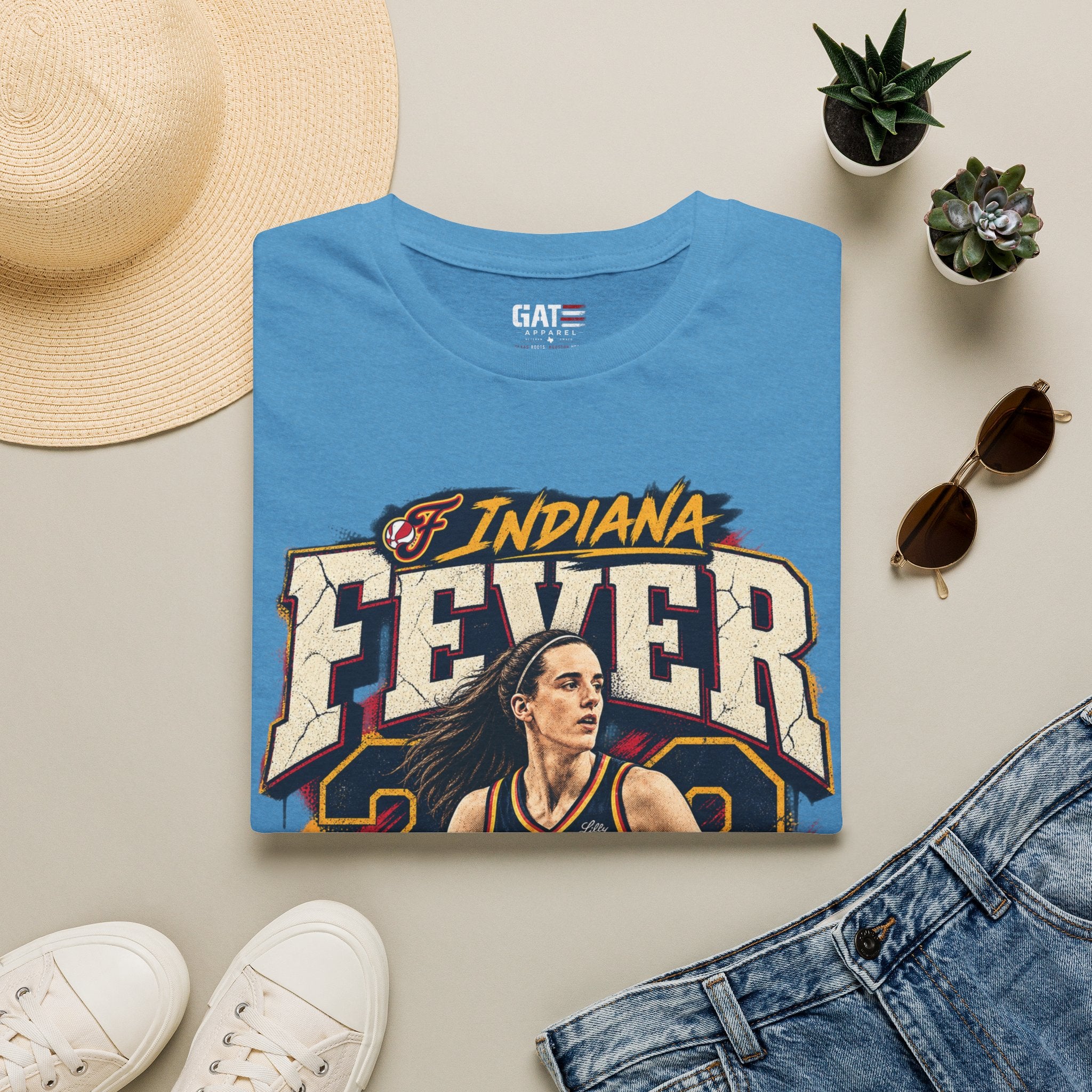 Caitlin Clark Indiana Fever WNBA Basketball Graphic T Shirt Women's Fan Tee