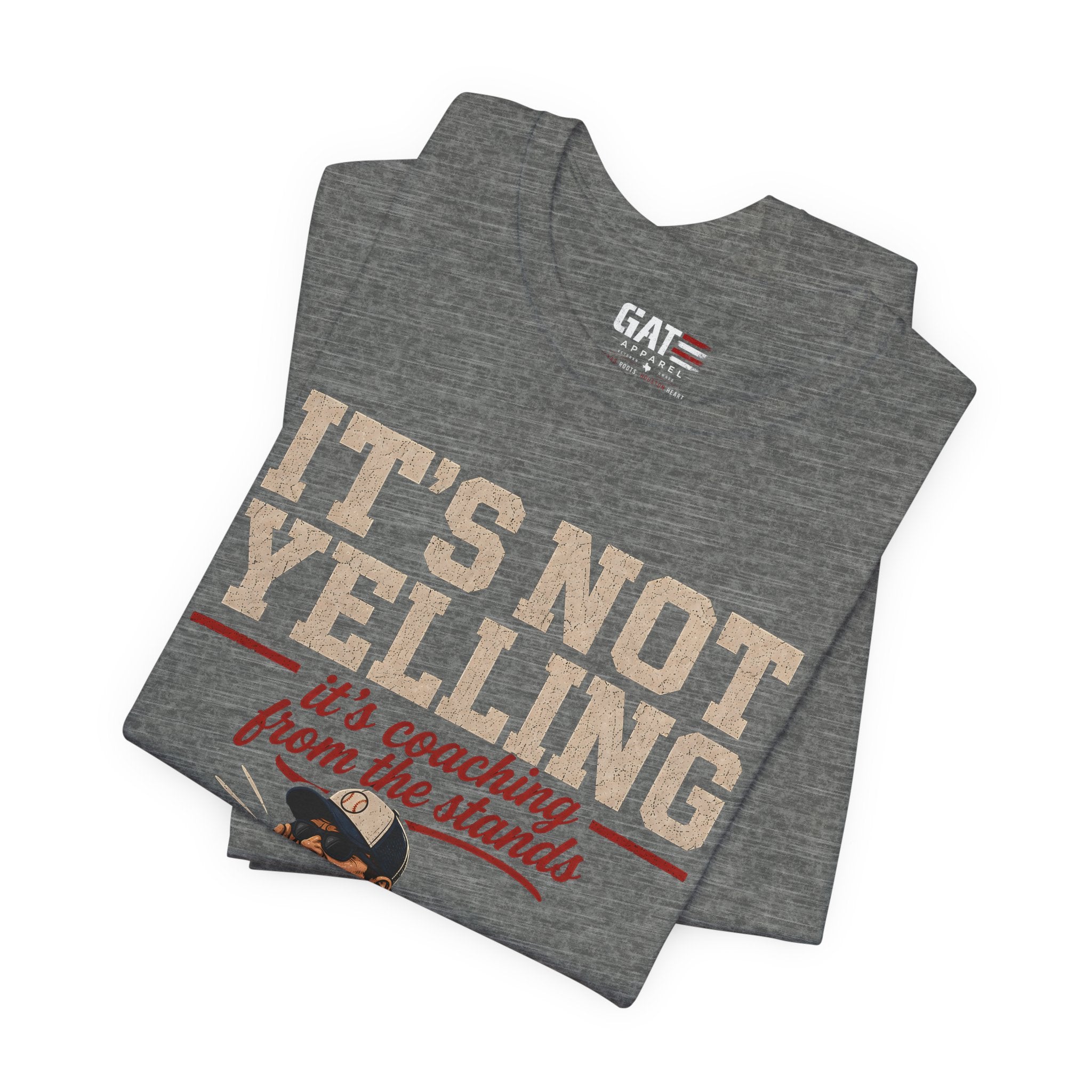 It's Not Yelling It's Coaching From The Stands Baseball Dad Shirt, Funny Baseball Dad Tee, Travel Ball Dad Gift Father's Day