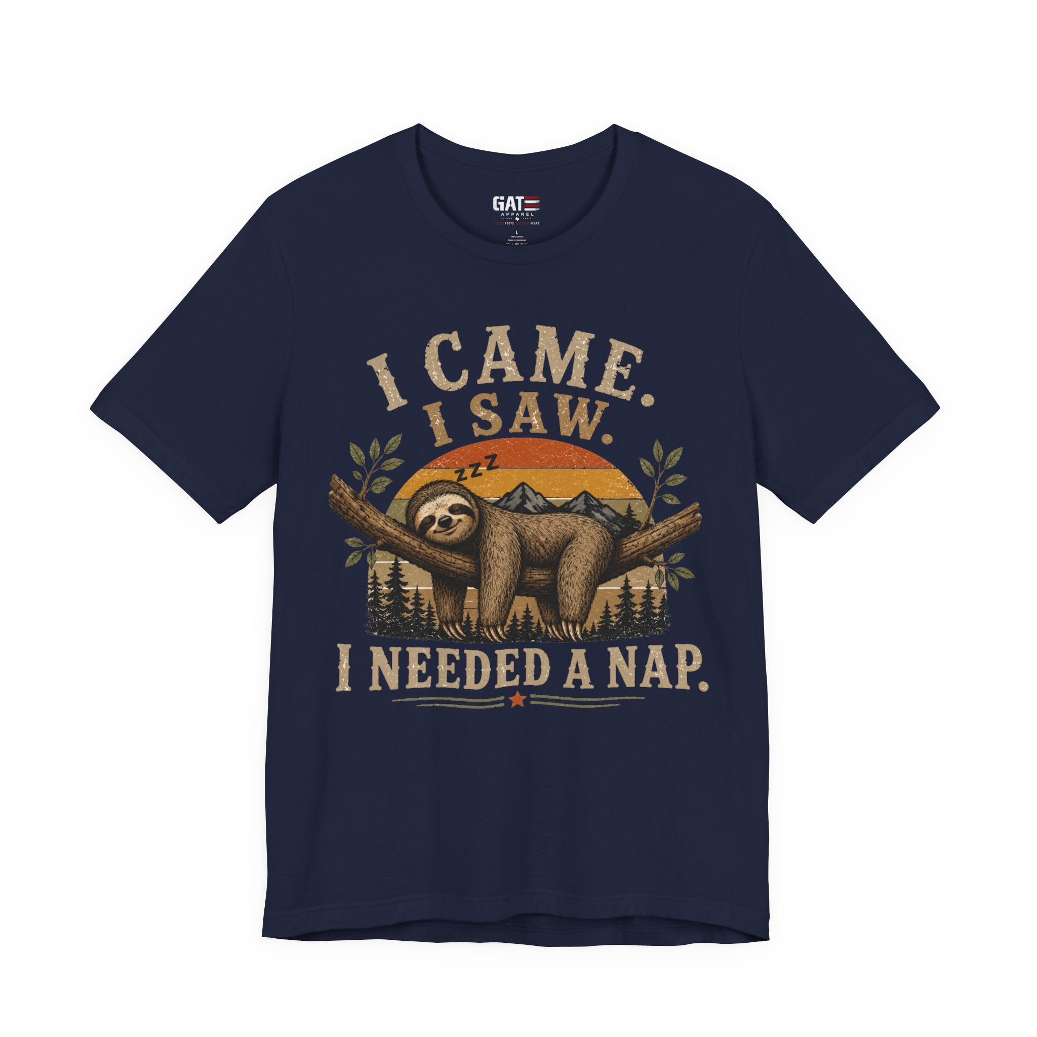 I Came I Saw I Needed a Nap Sloth T‑Shirt