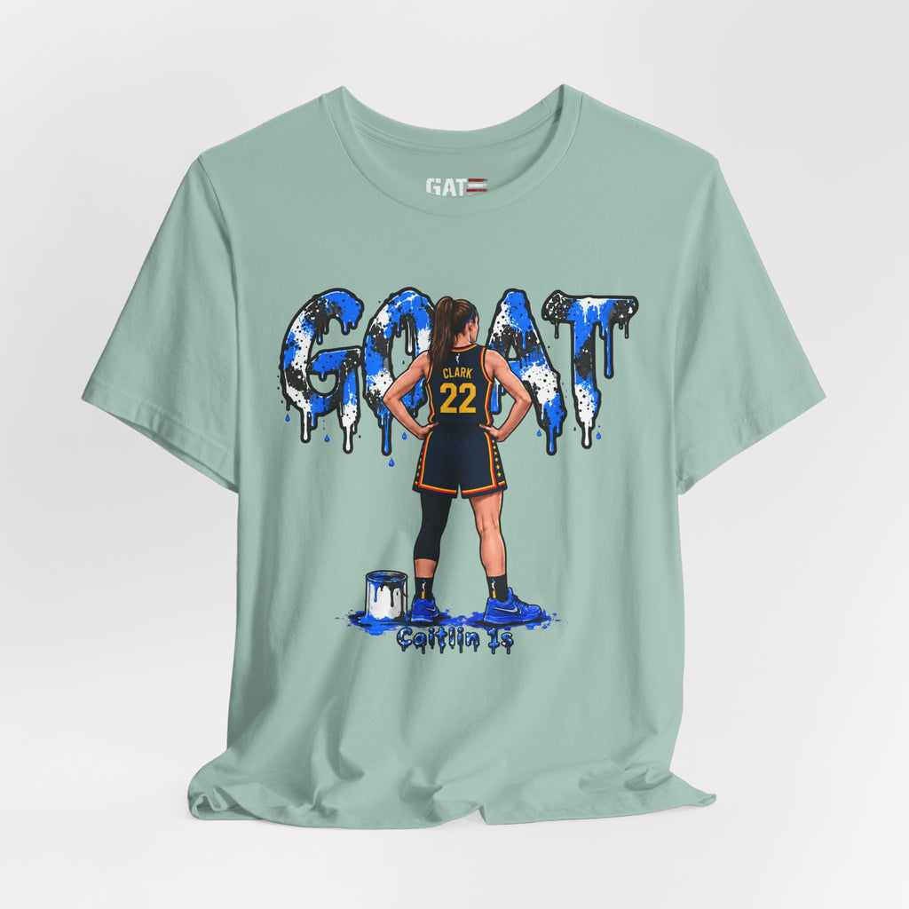 Caitlin Clark Caitlin 1s GOAT Blue Paint Sneaker Shirt