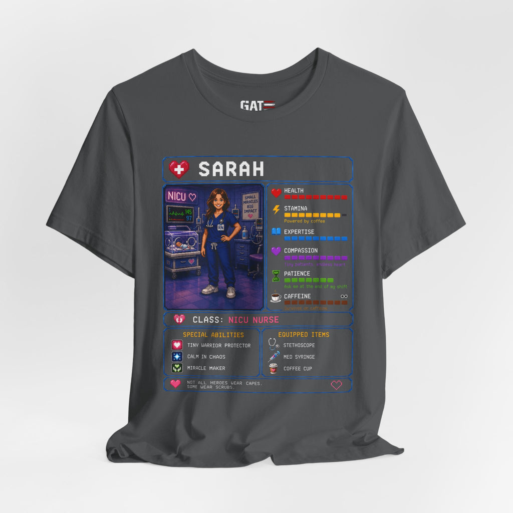 Custom NICU Nurse RPG Character Shirt | Personalized Nurse Gift