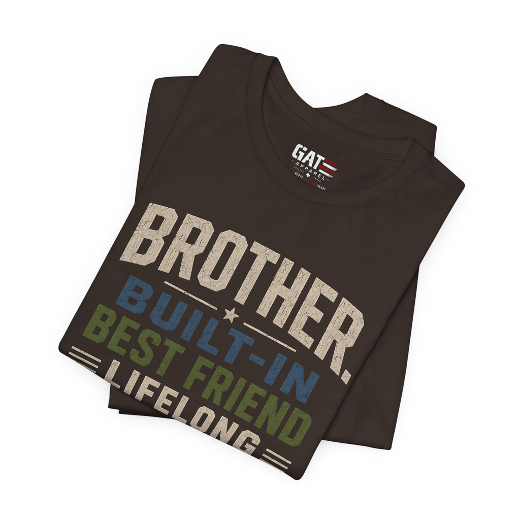 Brother Built In Best Friend Lifelong Partner In Crime Shirt, Funny Brother Gift, Sibling Tee, Brother Birthday Gift Tee