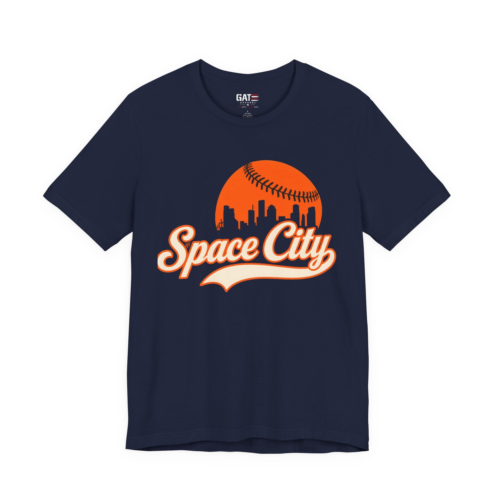 Space City Houston Baseball Team Shirt Vintage Skyline