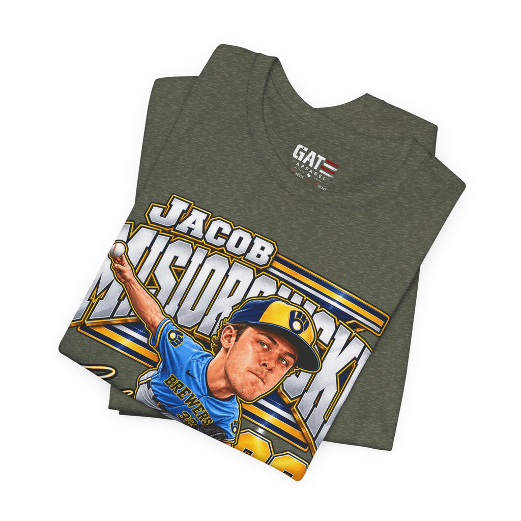 Jacob Misiorowski Milwaukee Brewers #32 Baseball Tee