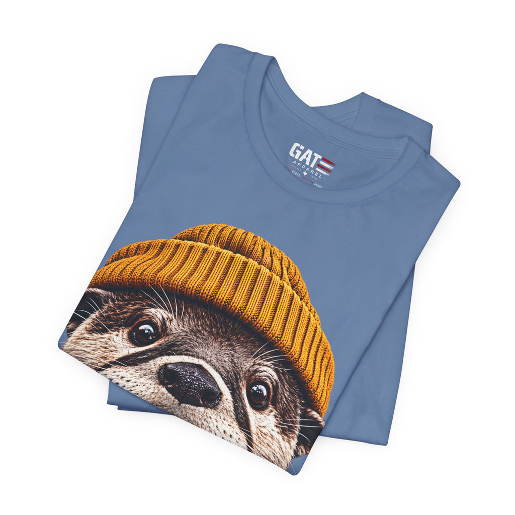 Cute Otter Wearing Beanie Wildlife Graphic T-Shirt - product image 21
