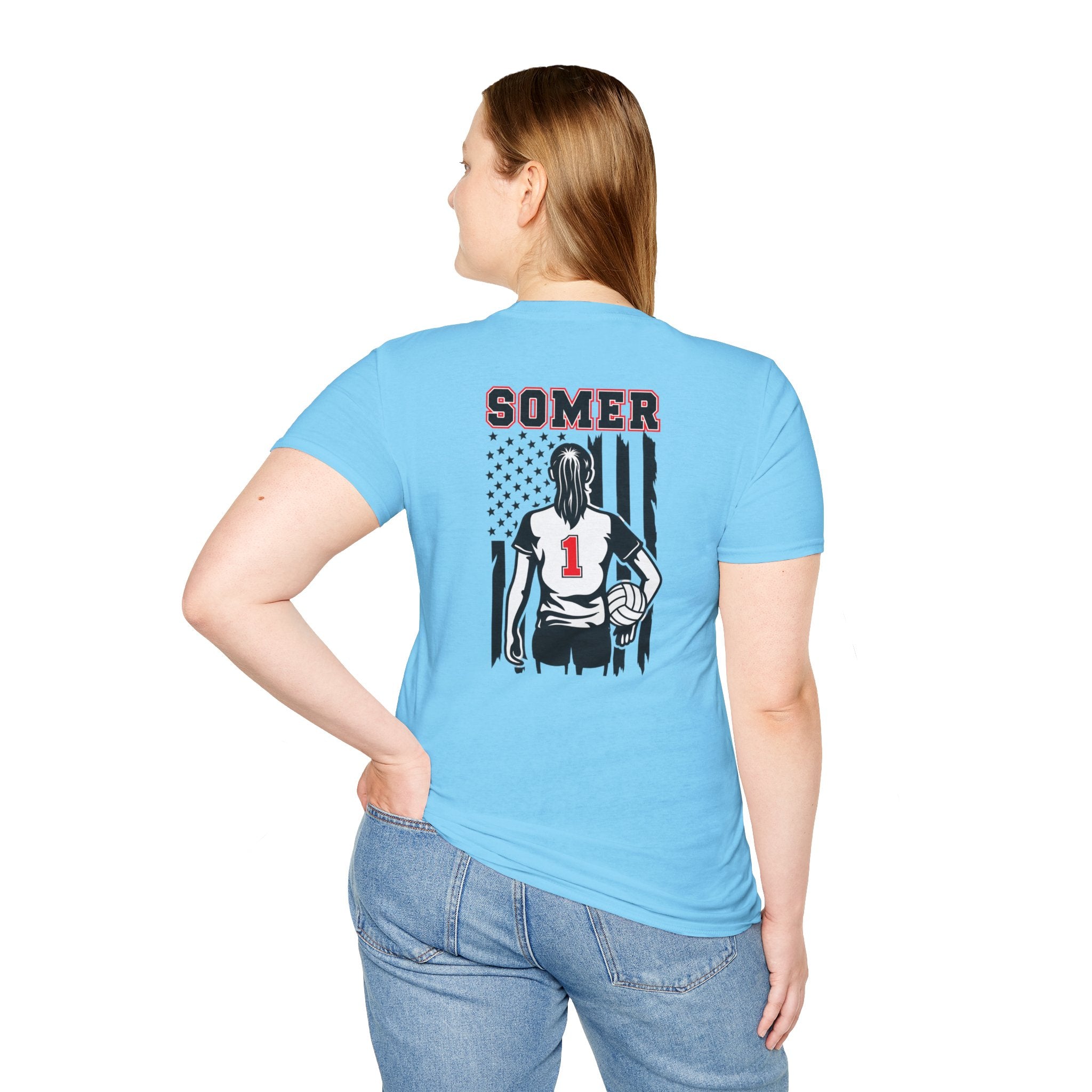 Volleyball Mom T‑Shirt – Custom Name