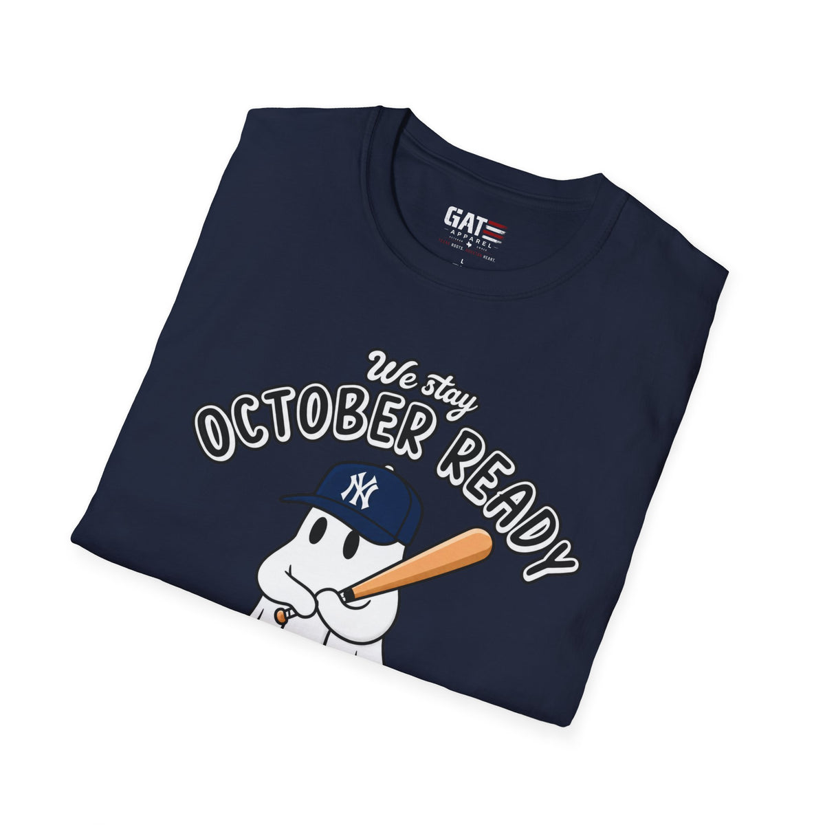 Yankees fall baseball graphic T-shirt mockup