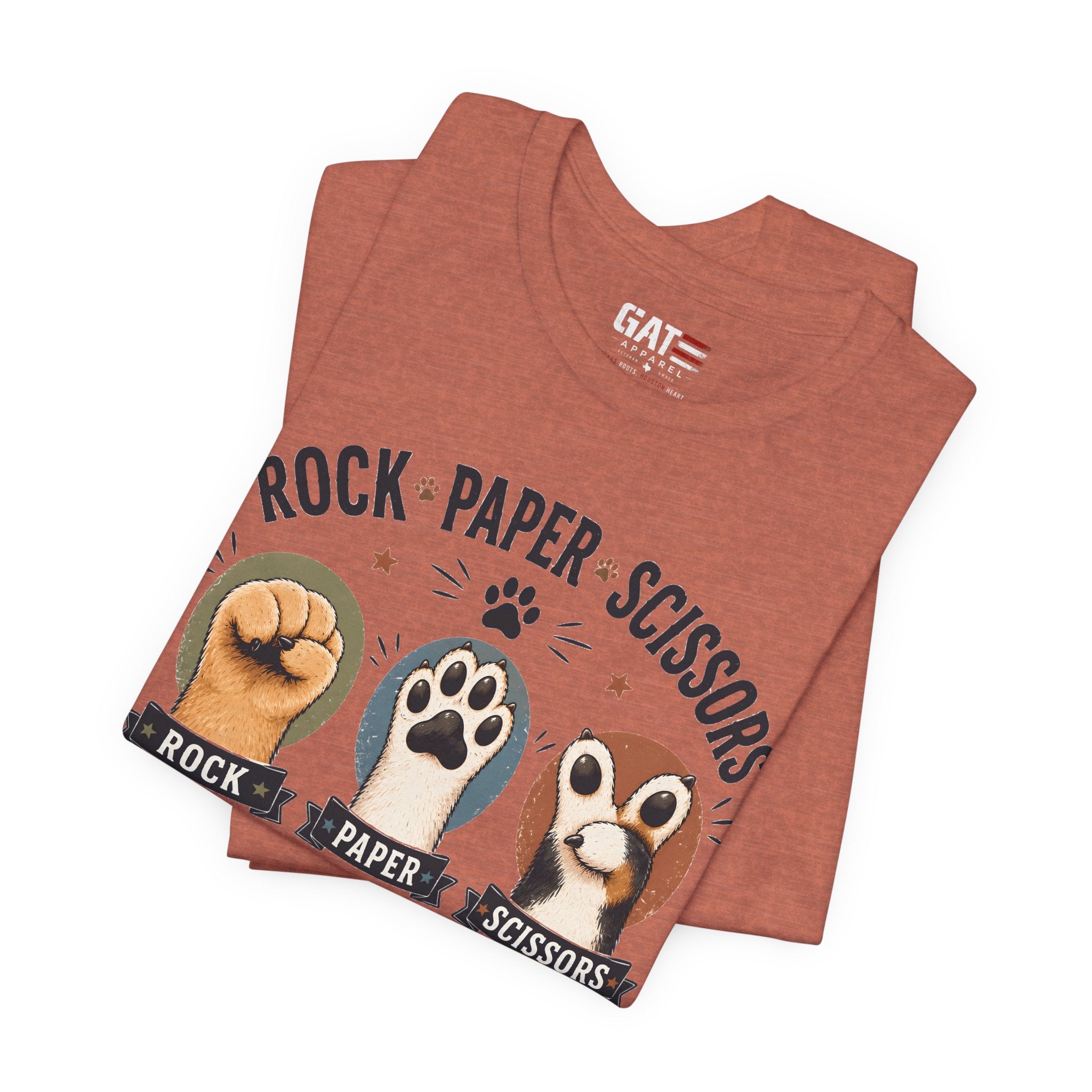 Rock Paper Scissors Cat Shirt, Funny Cat Lover Tee, Cat Paw Graphic Shirt, Cute Pet Mom Gift, Choose Wisely Cat Tee, Cat Dad Shirt