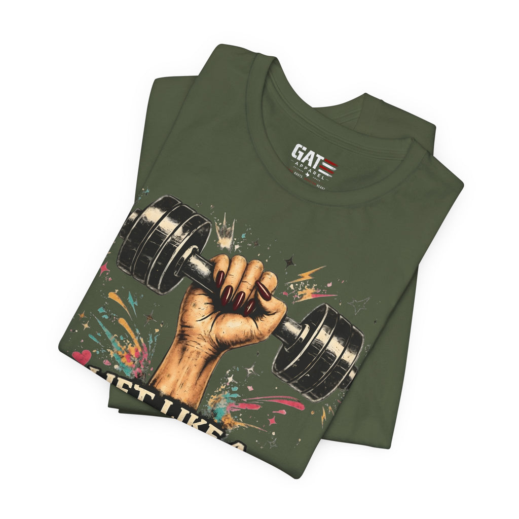 Lift Like A Girl Shirt, Women's Gym Shirt, Weightlifting Tee, Cute Fitness Shirt, Workout Gift for Women
