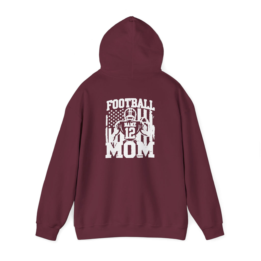Football Mom Personalized Comfort Hoodie Custom Player Name Number Game Day Tee