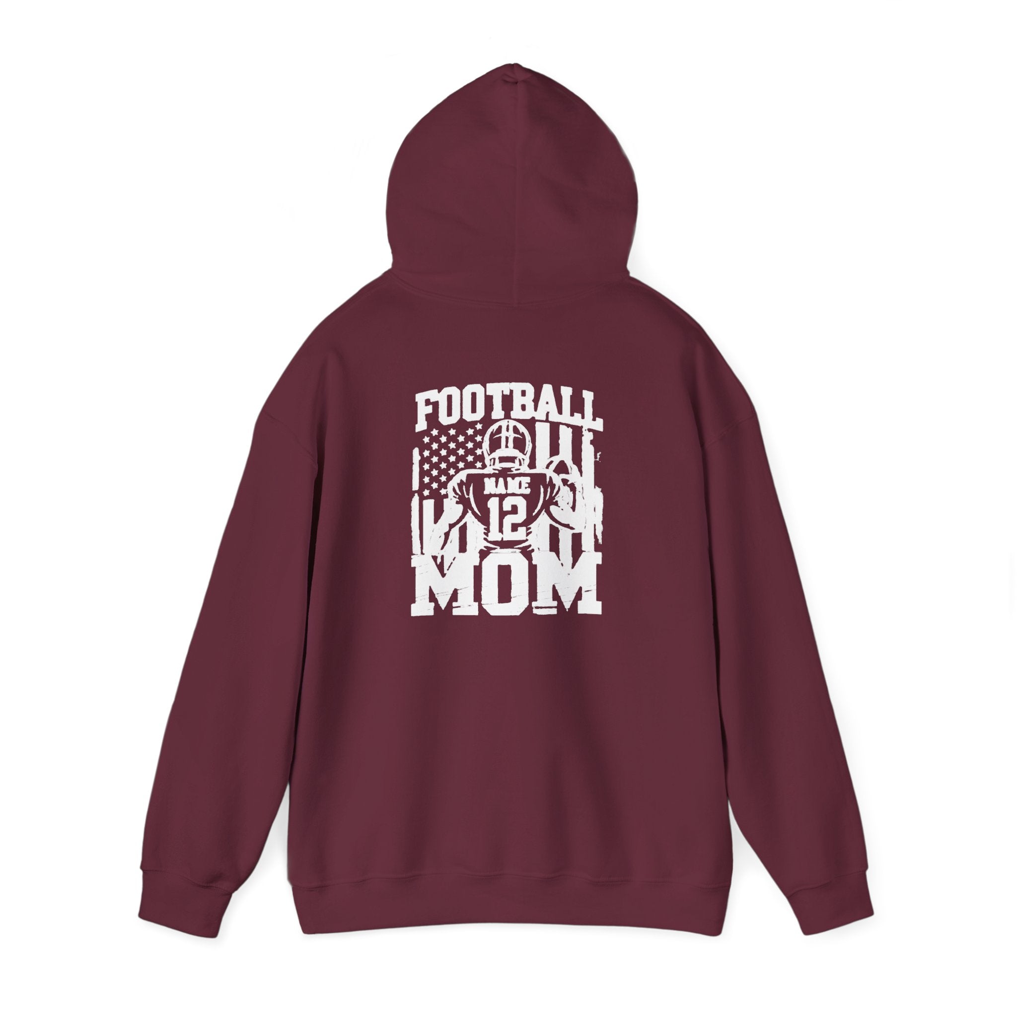 Football Mom Personalized Comfort Hoodie Custom Player Name Number Game Day Tee