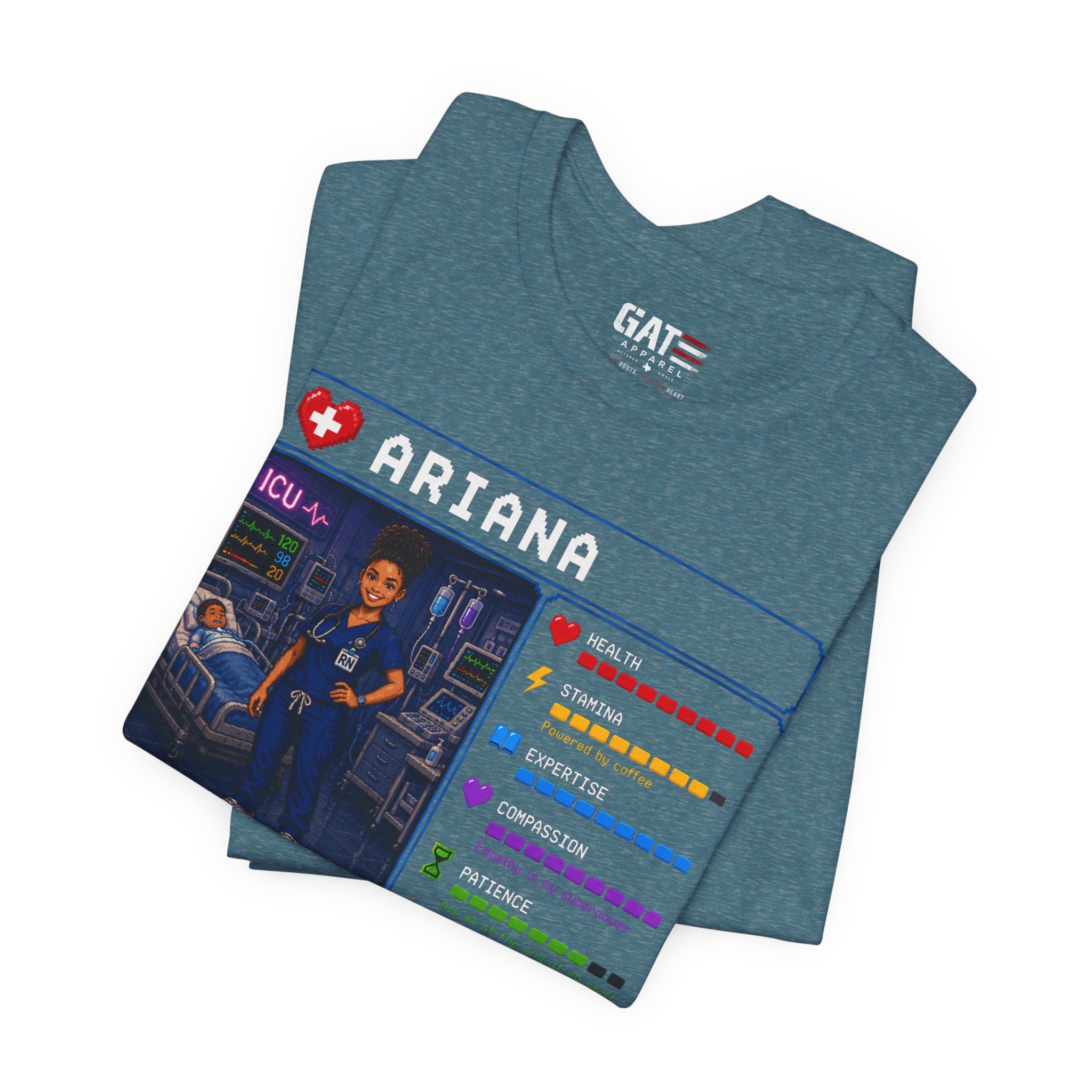 Custom ICU Nurse RPG Character Shirt | Personalized Nurse Gift