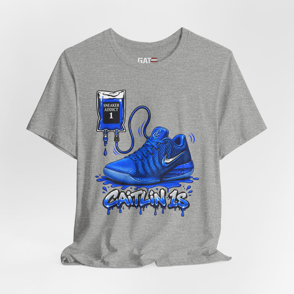 Caitlin Clark Caitlin 1s Addict Blue Sneaker Shirt
