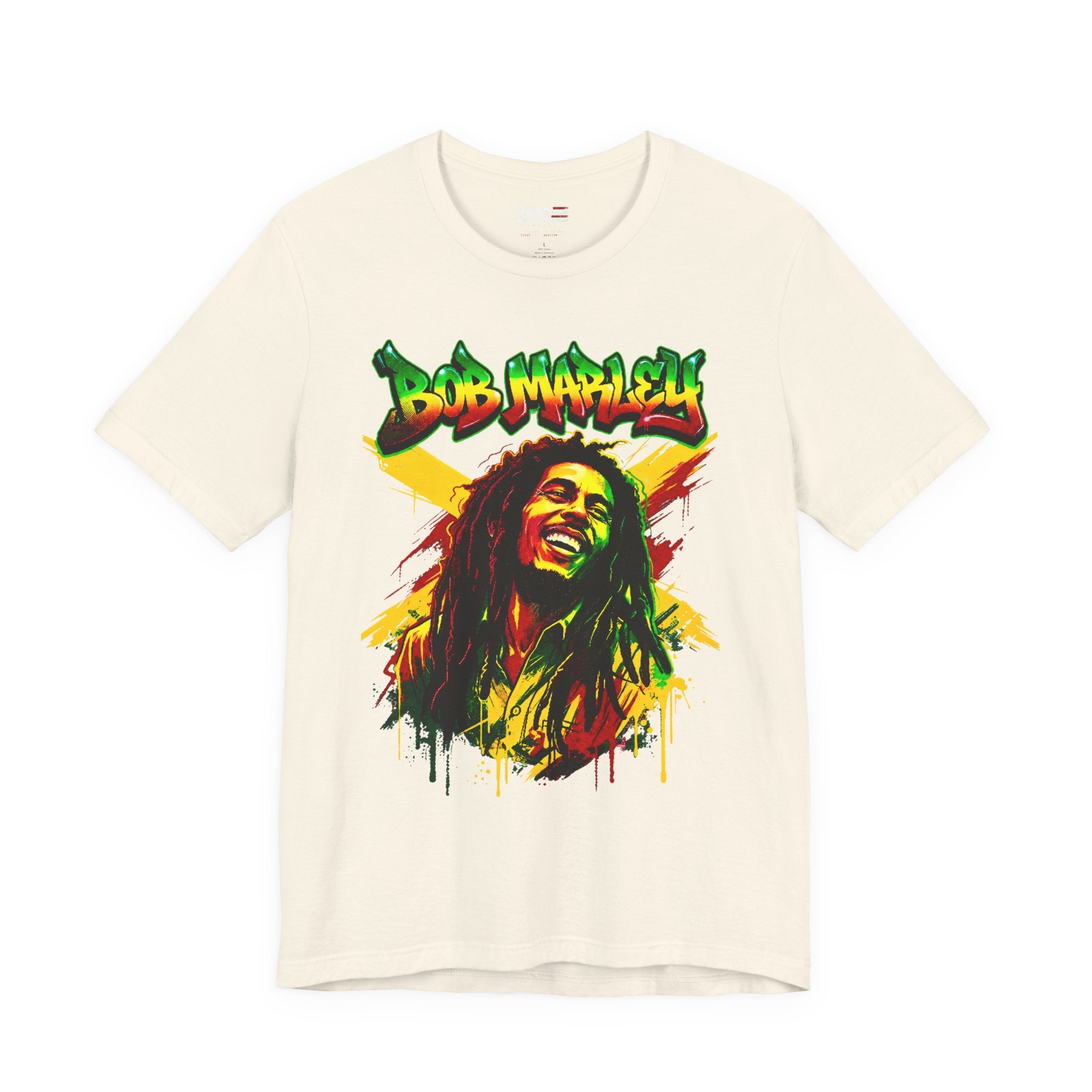 Reggae Legend Portrait Tee — Rasta Colors Music Graphic Shirt