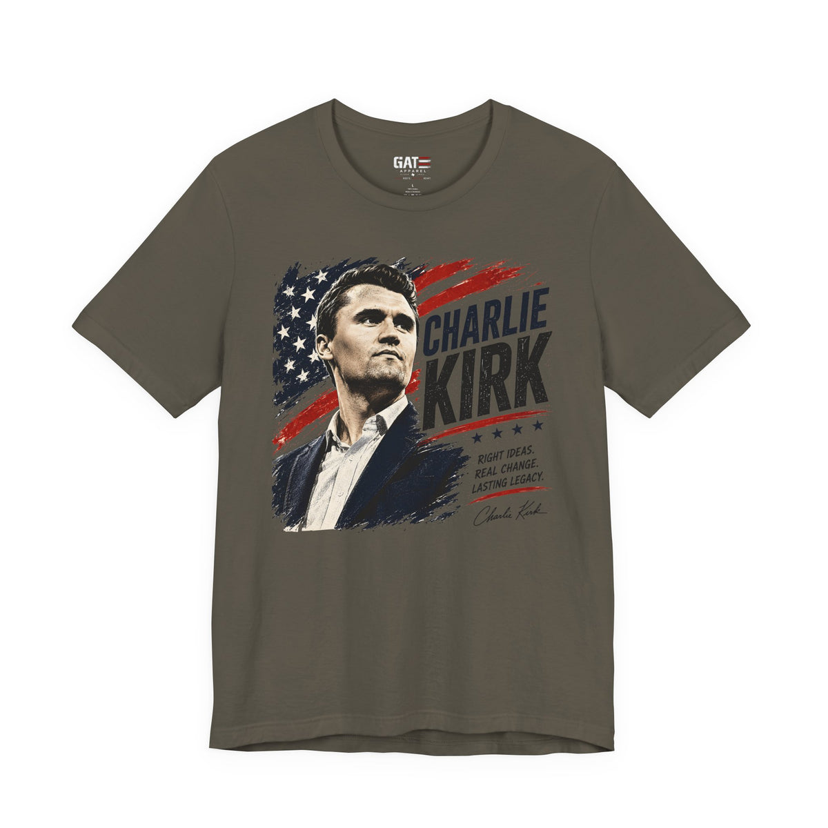 Charlie Kirk Patriotic Shirt | Conservative American Flag Tee