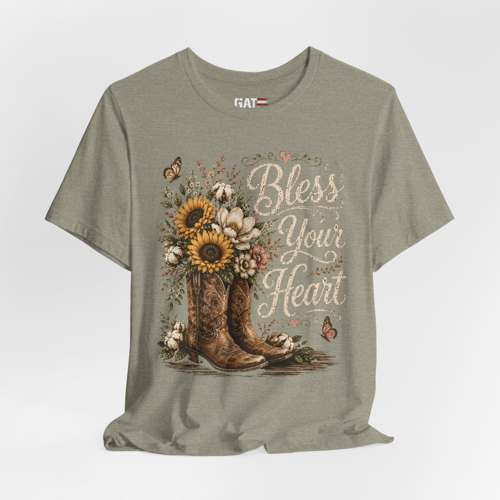 Funny Southern Shirt, Bless Your Heart Tee, Southern Humor Graphic Tee, Magnolia Floral Shirt, Country Girl Gift, Farmhouse Style Tee