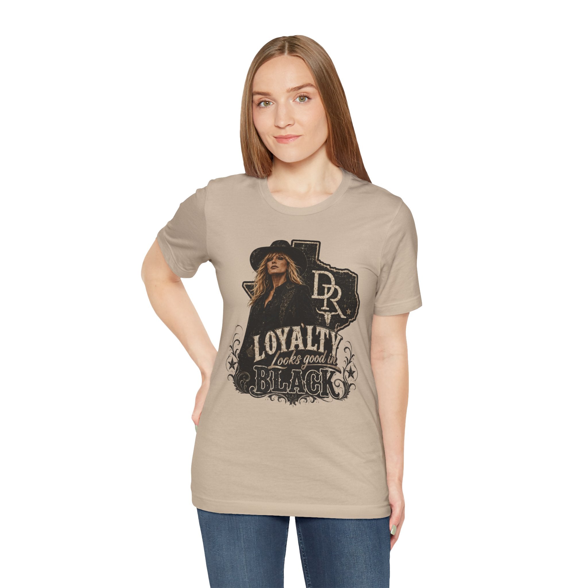 Beth Dutton|Loyalty Looks Good in Black Tee — Texas Country Music Graphic T-Shirt