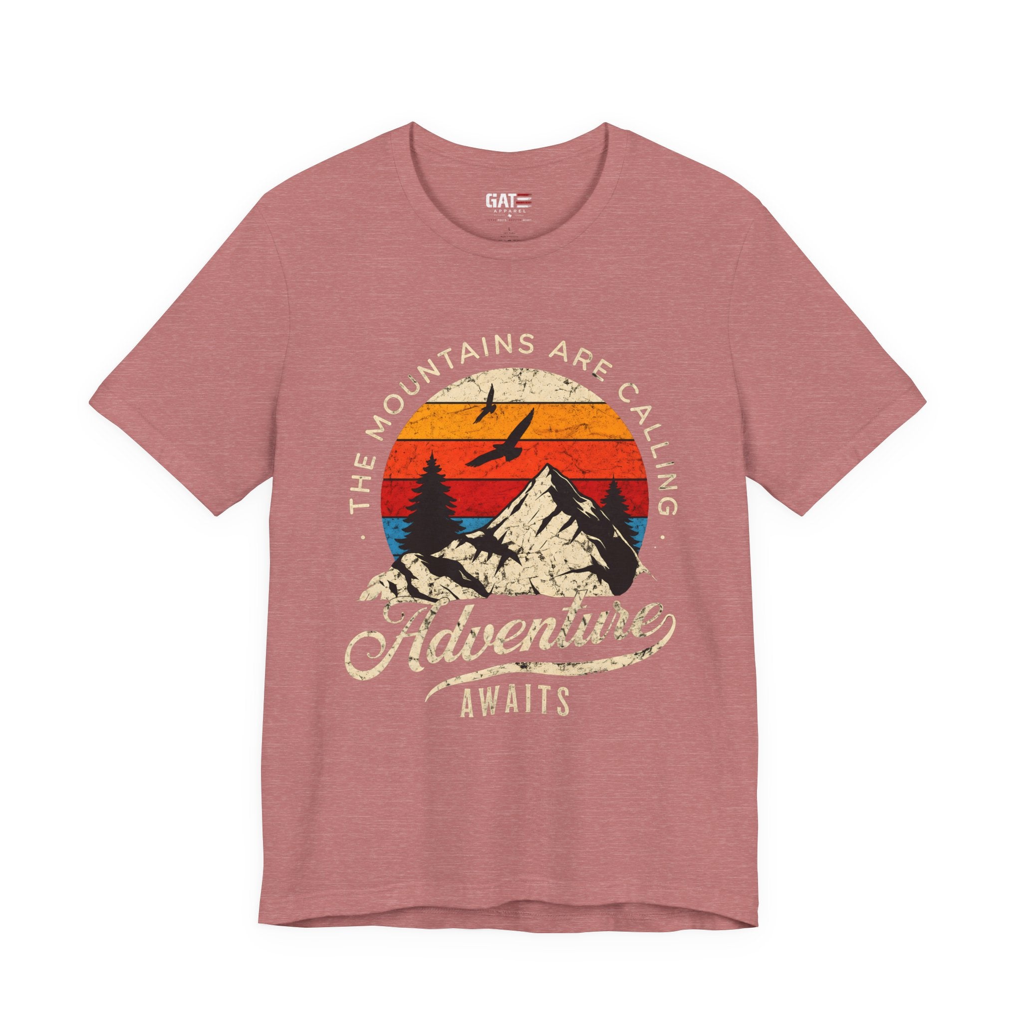 Mountain Adventure Shirt, The Mountains Are Calling Adventure Awaits Tee, Vintage Hiking T Shirt, Camping Shirt, Outdoor Lover Gift, Nature