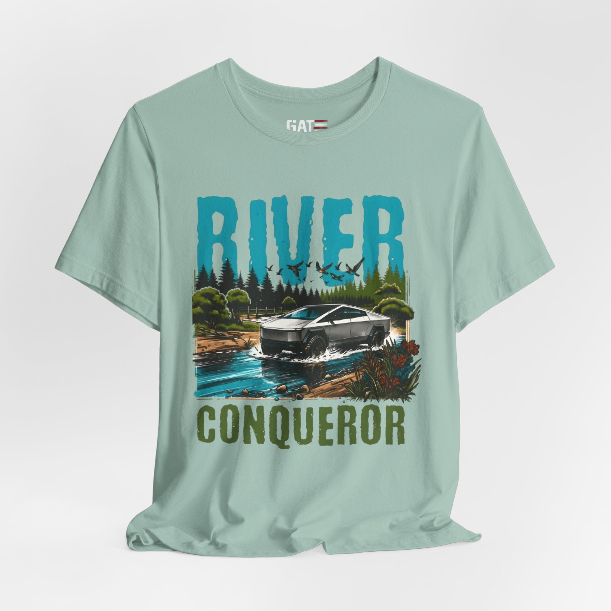 Cybertruck River Conqueror Shirt, Tesla Cybertruck Off Road Tee, Adventure Truck Shirt, Camping Shirt, Outdoor Lover Gift