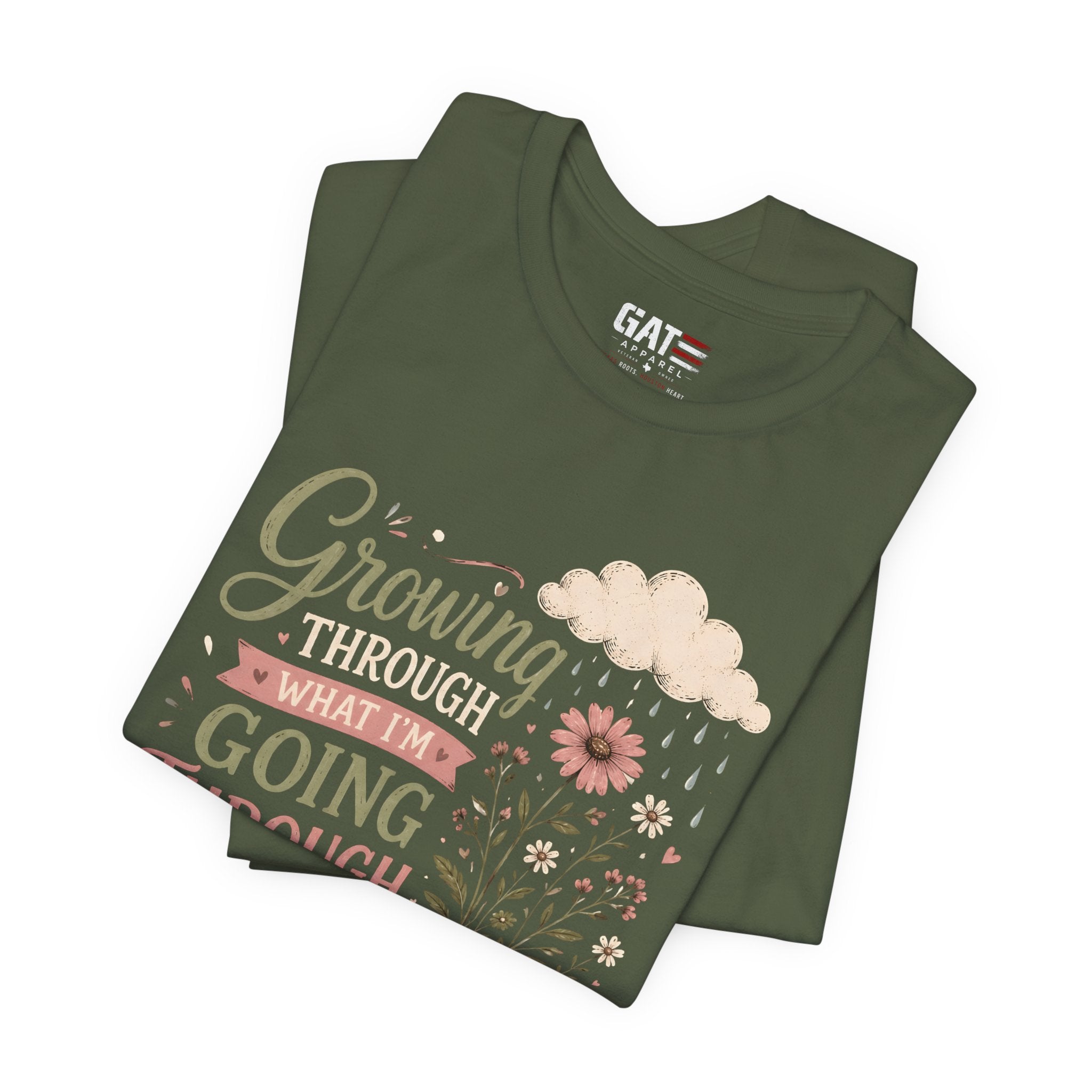 Motivational Christian Shirt for Women, Inspirational Growth Graphic Tee, Faith Encouragement Shirt, Floral Positive Mindset Gift