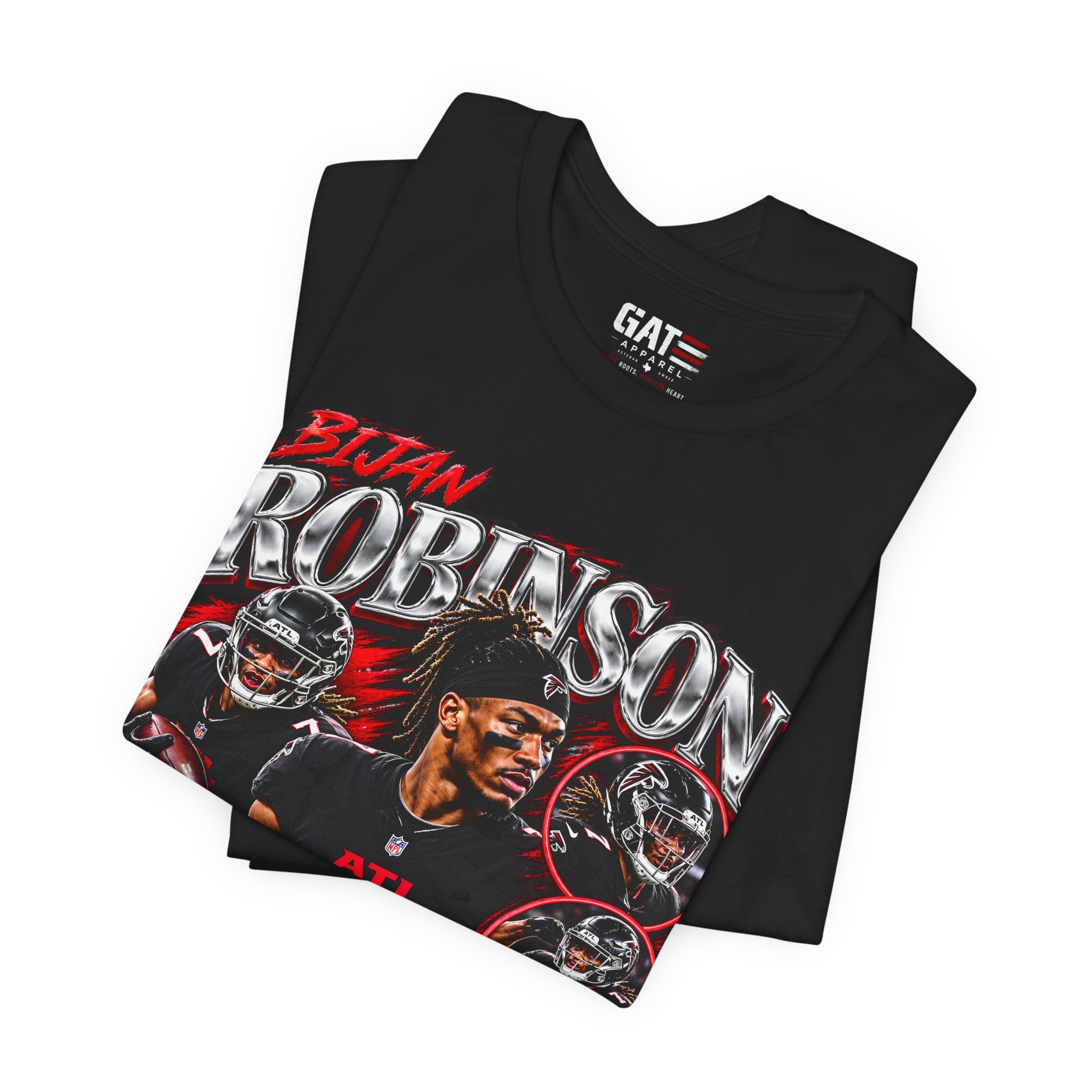 Bijan Robinson Atlanta Falcons Tee Retro Player Graphic T-Shirt