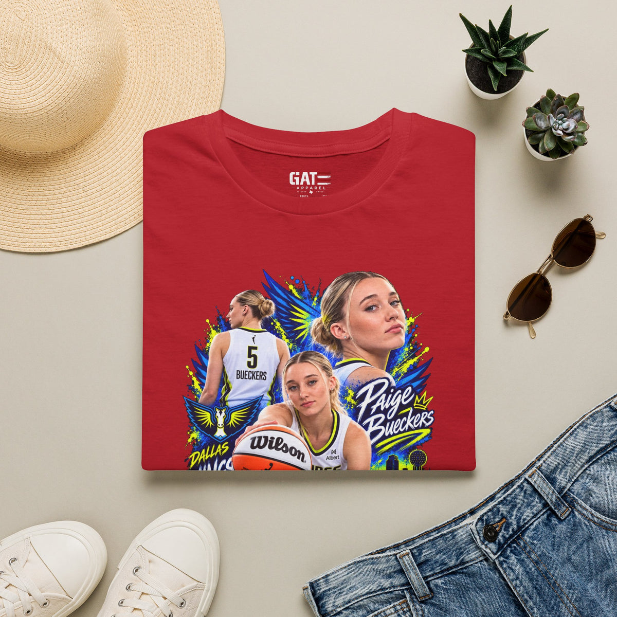 Paige Bueckers Dallas Wings Triple Threat Shirt WNBA Basketball Graphic Tee