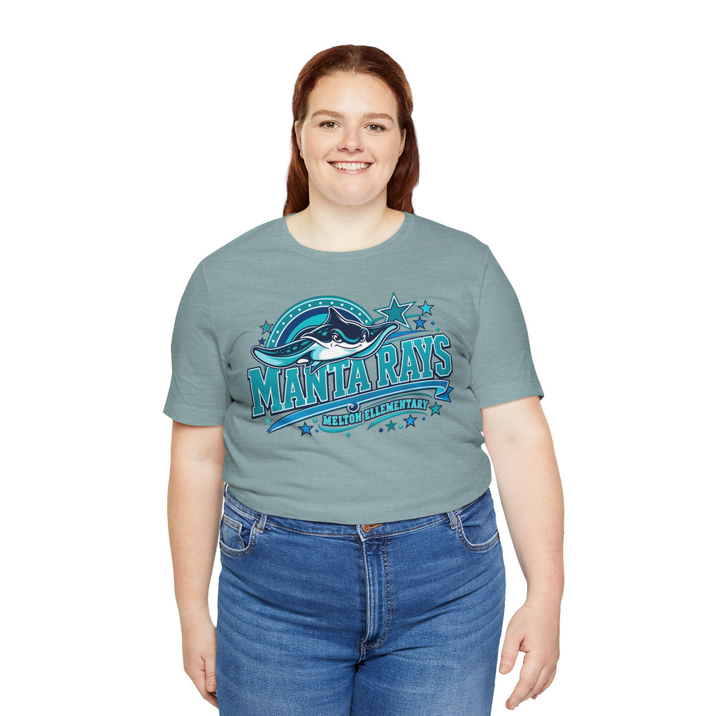 Melton Manta Rays Graphic Tee – Retro Ocean School Spirit Shirt