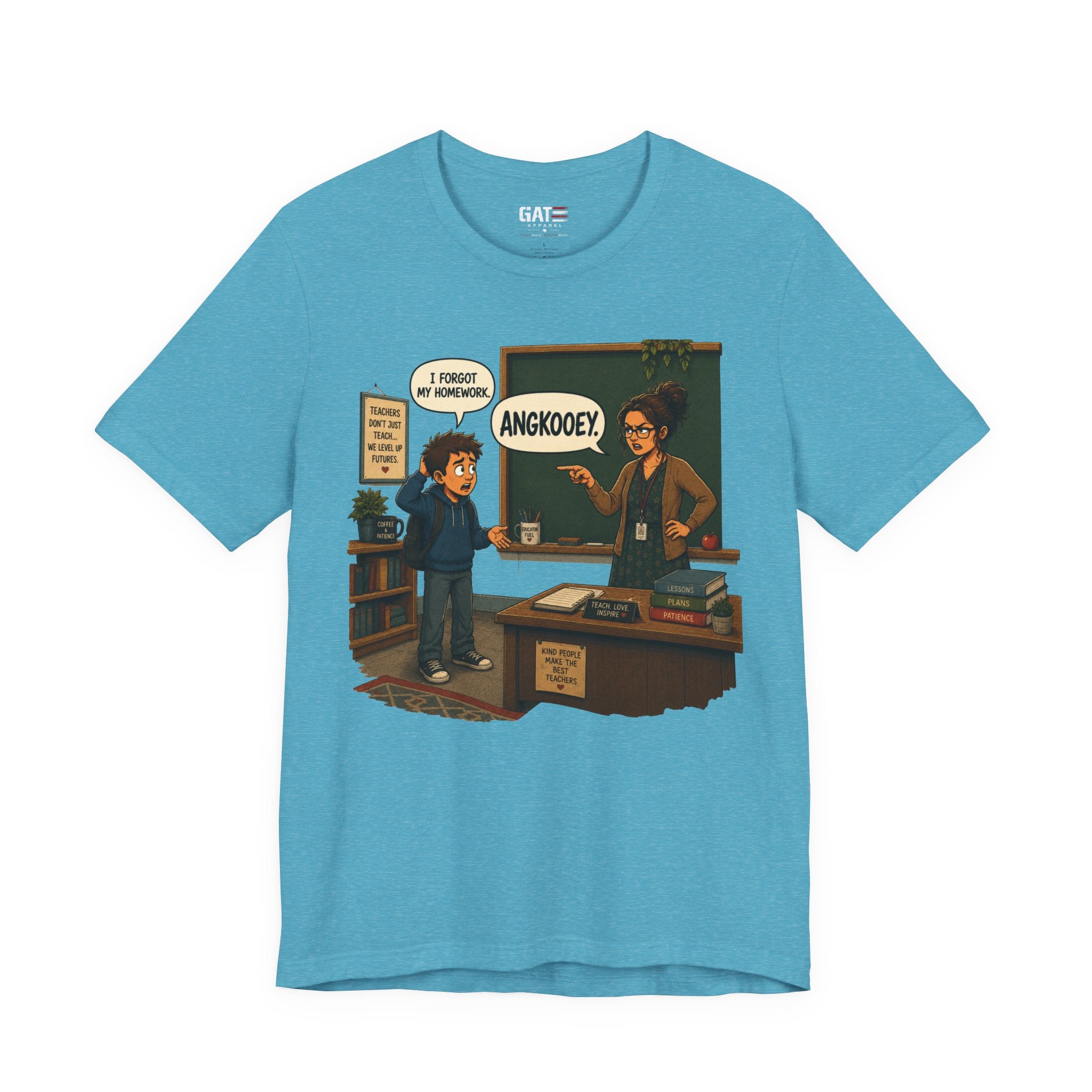 From|FromVille|Angkooey|Funny Horror Comedy Tee| Forgot Homework