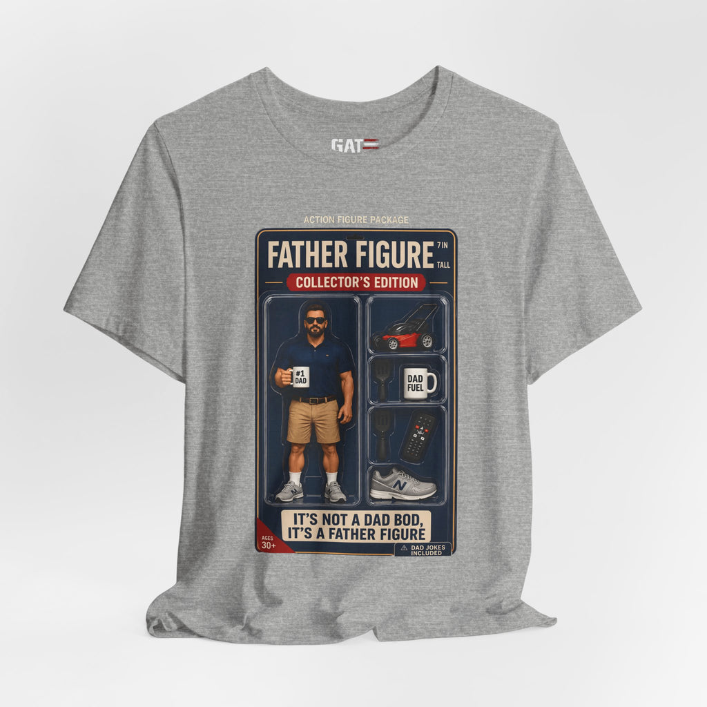Father Figure Action Figure Shirt | Funny Dad Bod Tee | Collector's Edition Dad Shirt | Father's Day Gift for Dad | Dad Jokes Included