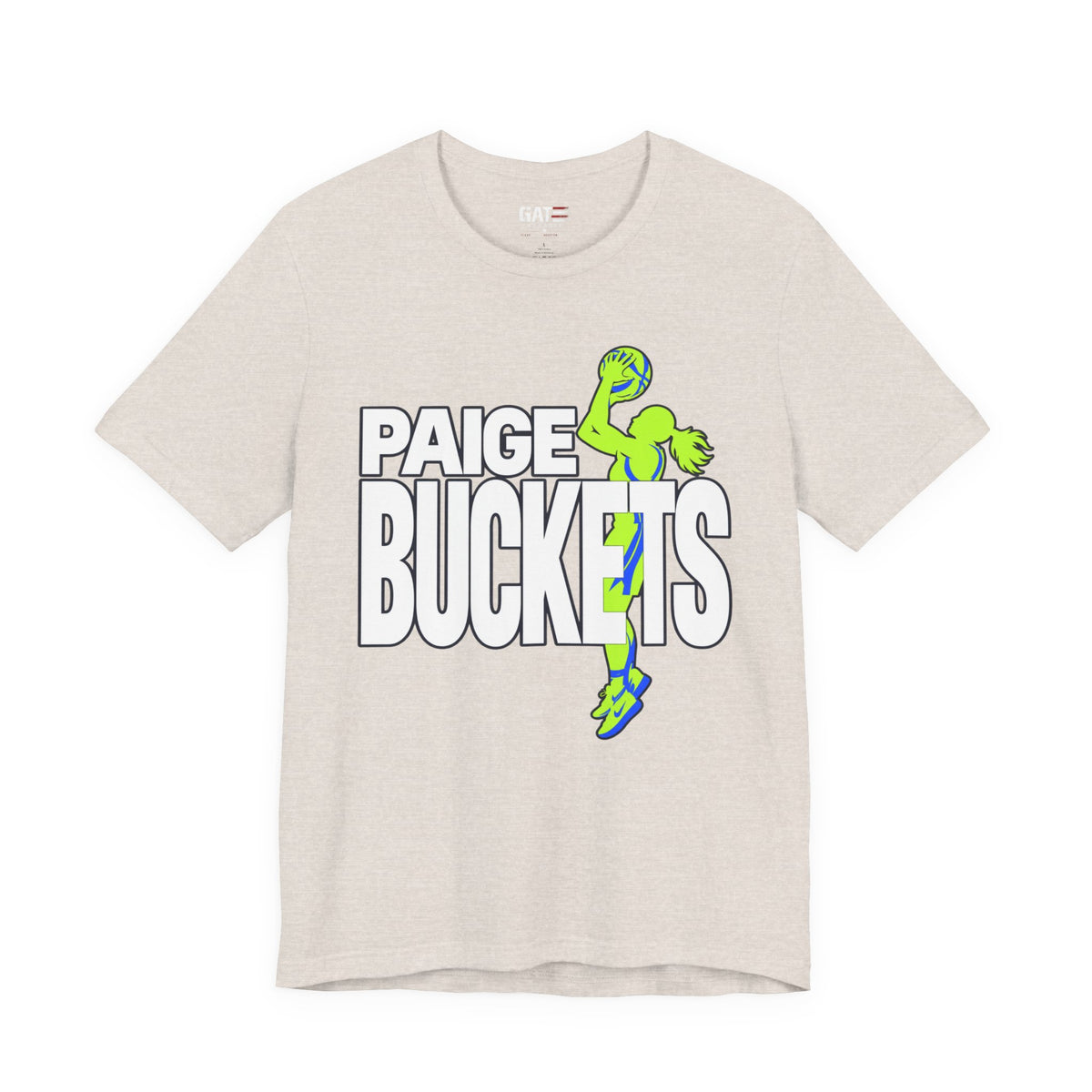 Paige Buckets graphic tee color mockup