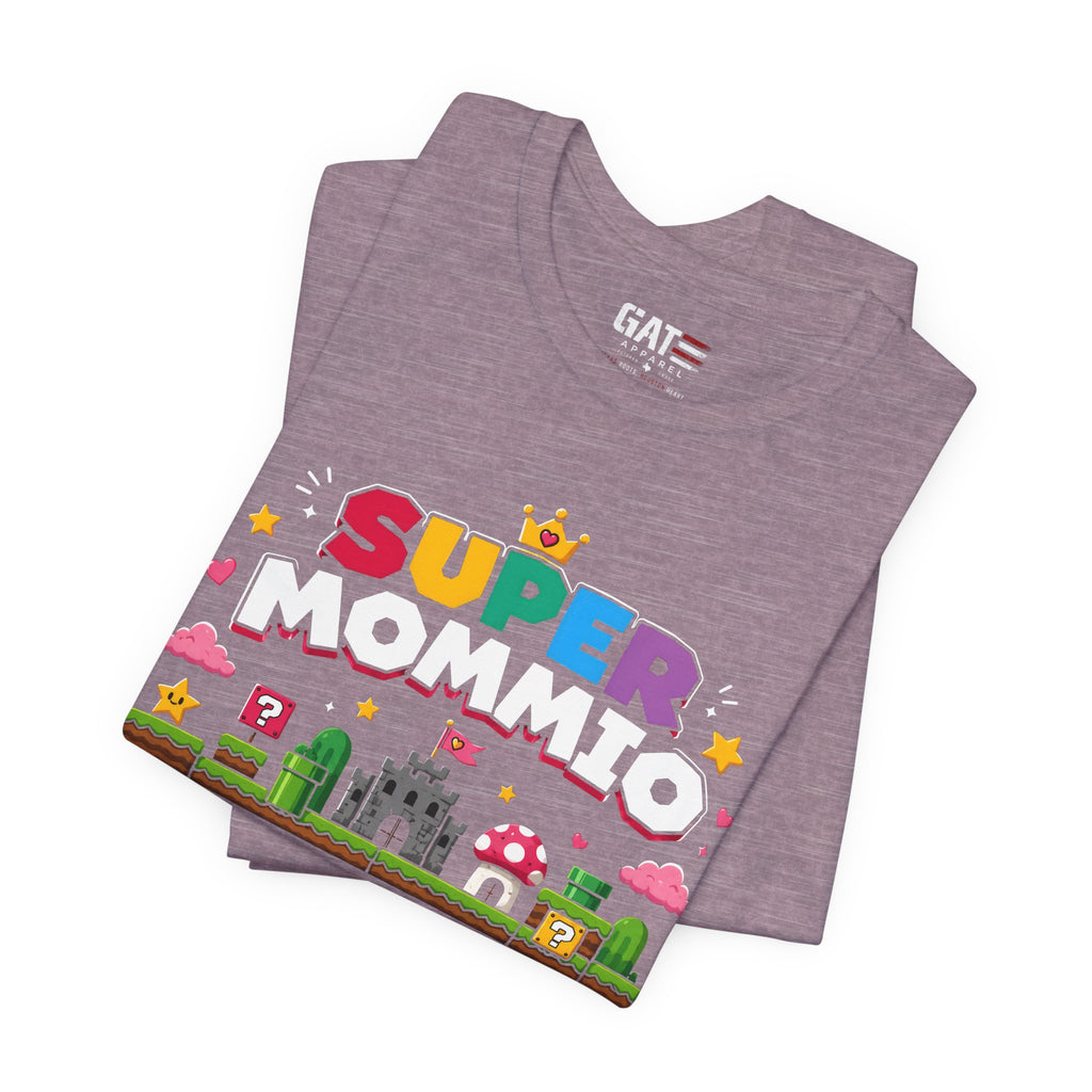 Super Mommio pixel game design T-Shirt | Retro video game mom tee