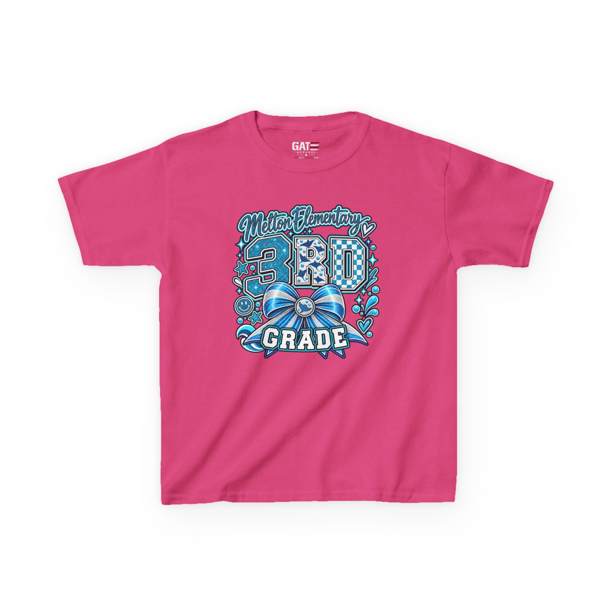 Melton 3rd Grade Kids T‑Shirt — Ribbon Design