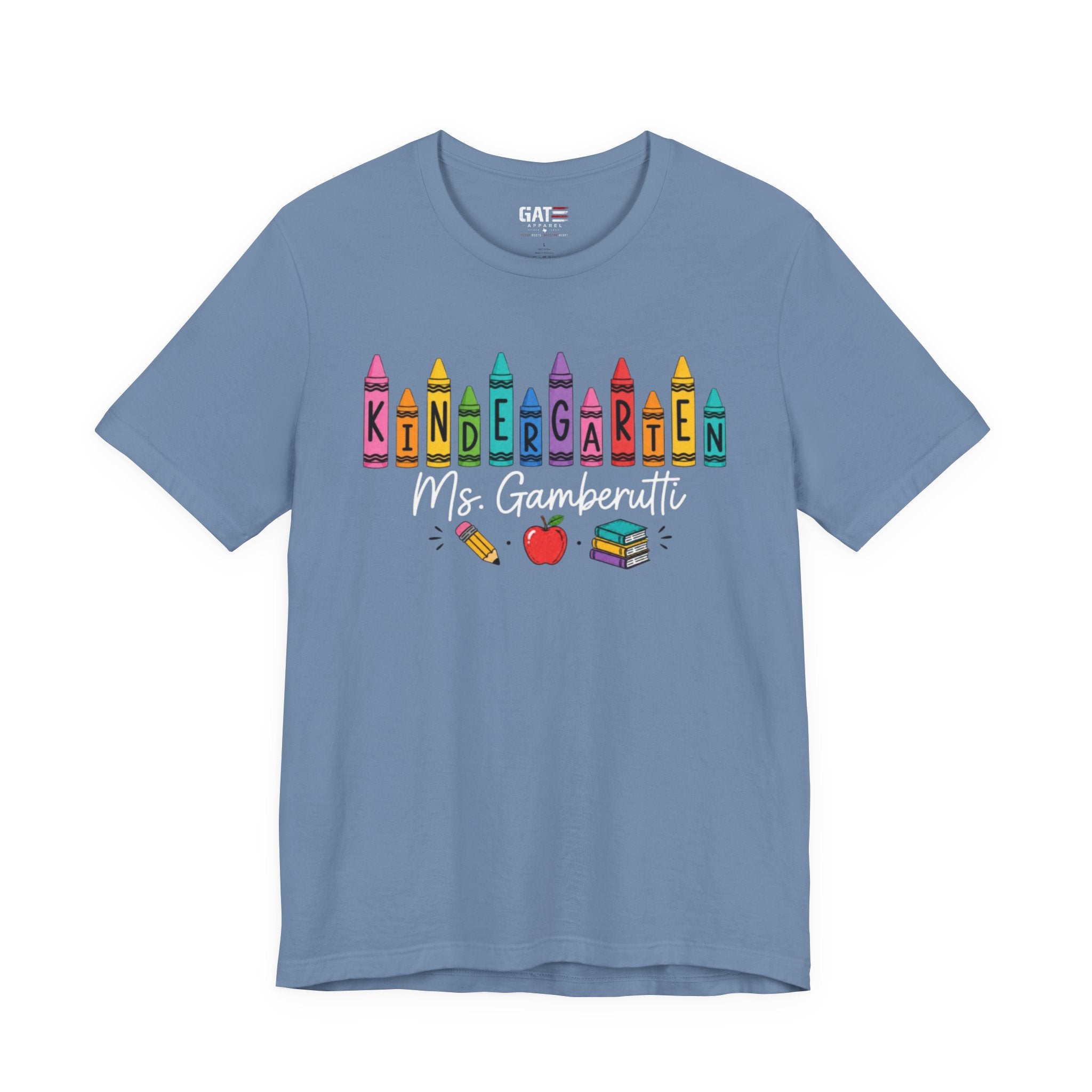 Customize Grade Level and Name Teacher Crayon Shirt