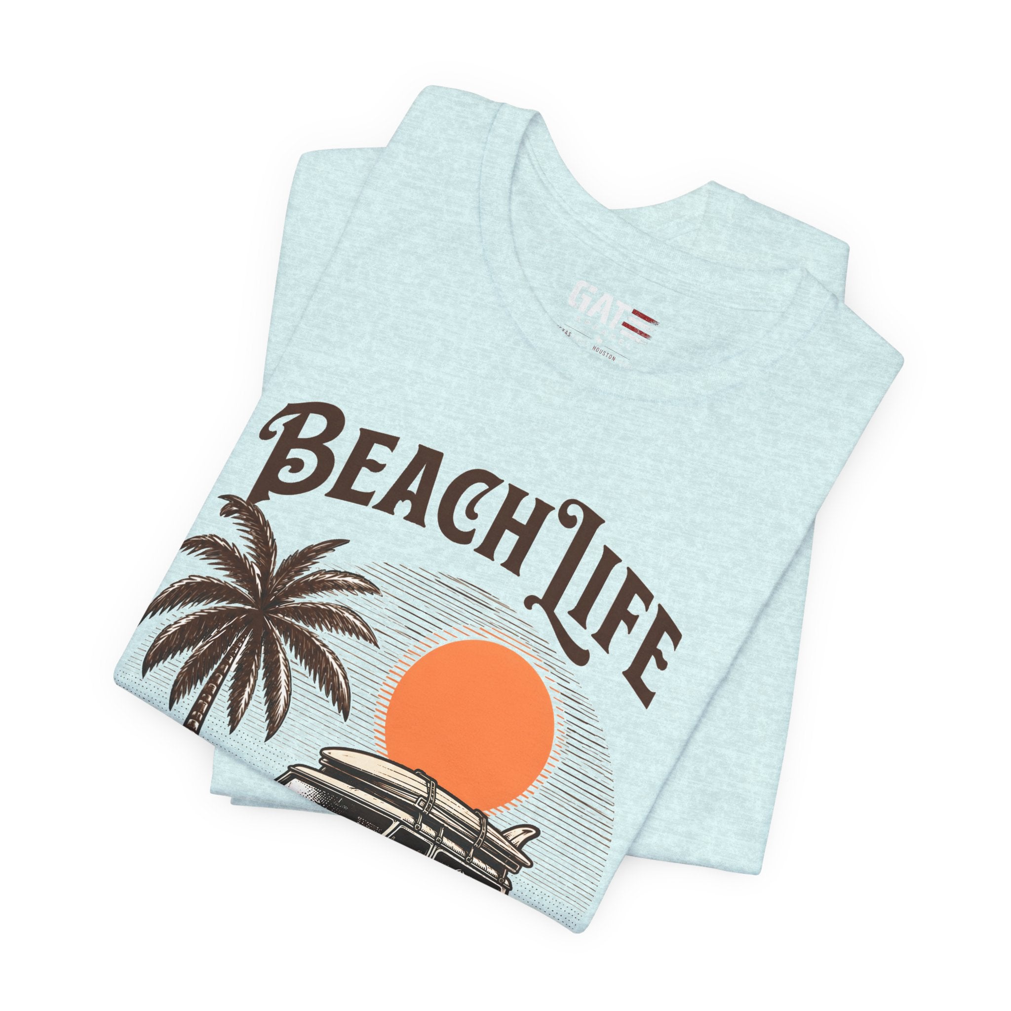 Beach Life Shirt, Retro VW Bus T Shirt, Vintage Camper Van Tee, Coastal Vacation Shirt, Summer Beach Graphic Tee, Surf Style Shirt, Van Life