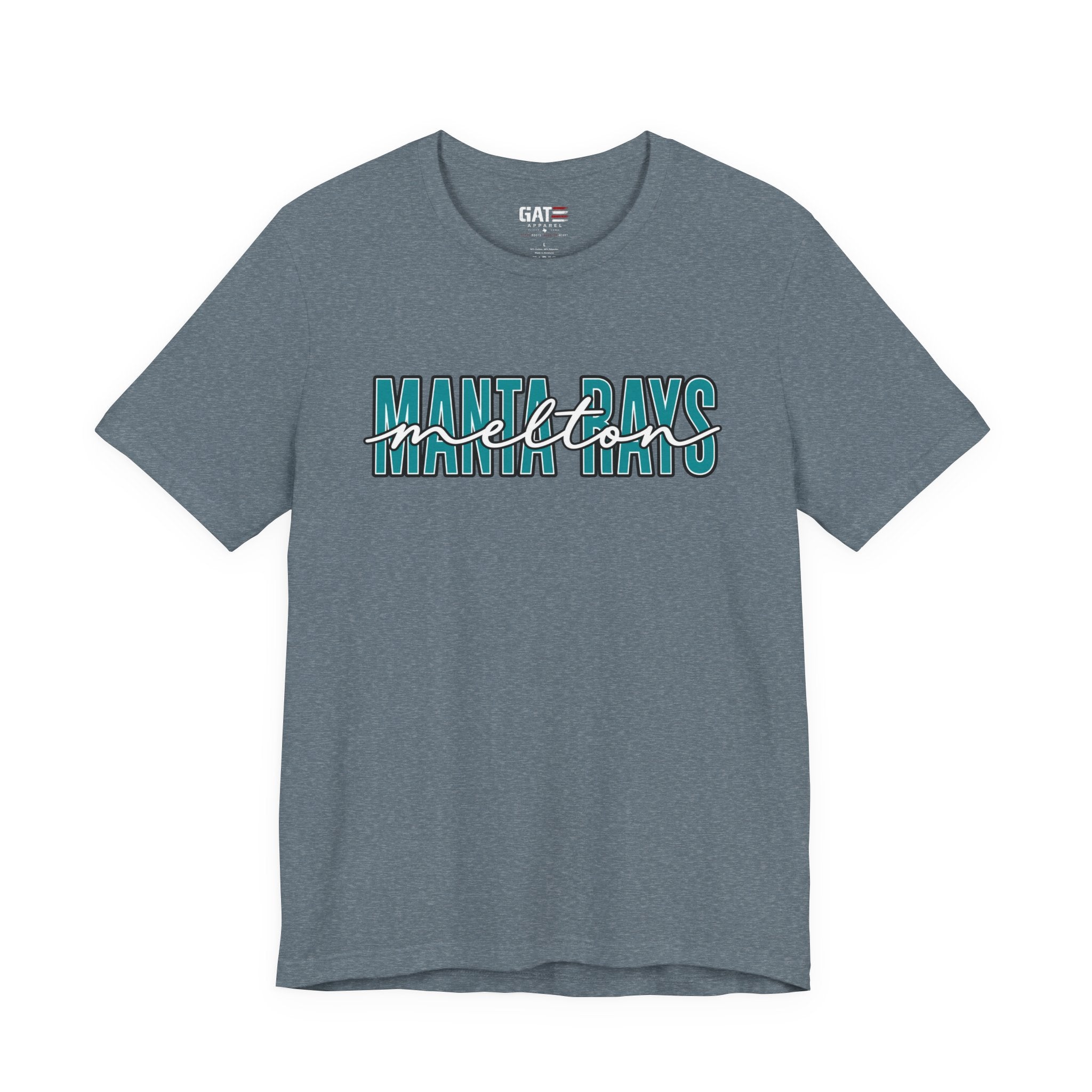 Melton Elementary Script Tee Teal