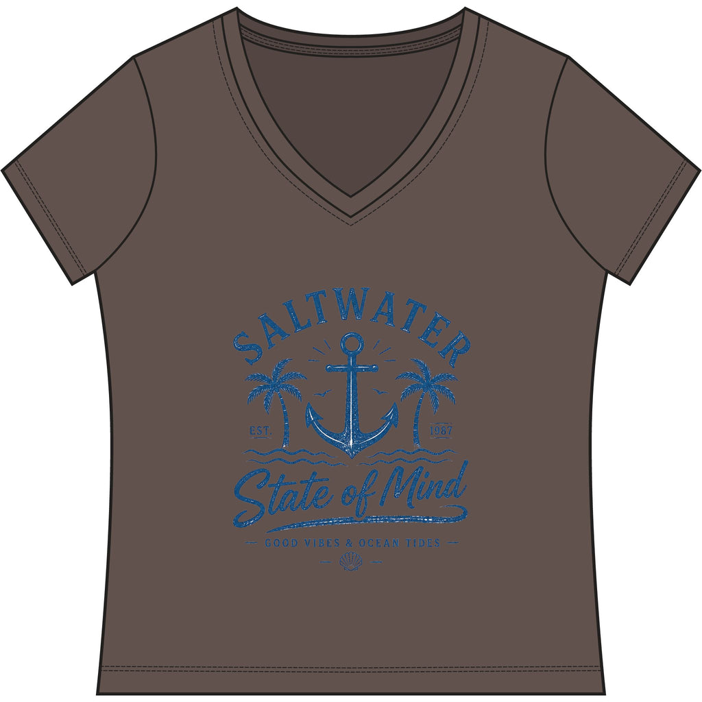 Saltwater State of Mind V-Neck Tee