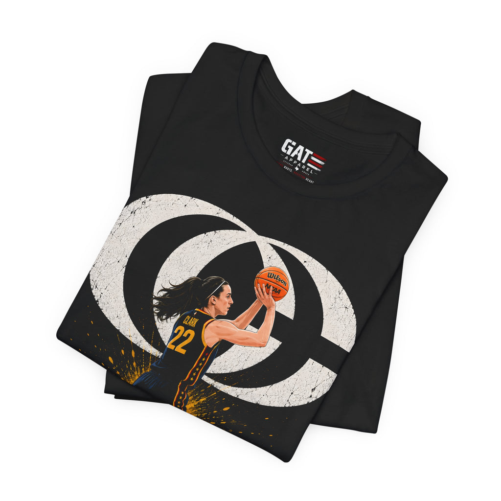 Caitlin Clark Basketball Tee|CC Monigram|Indiana #22 Shooter Graphic T-Shirt