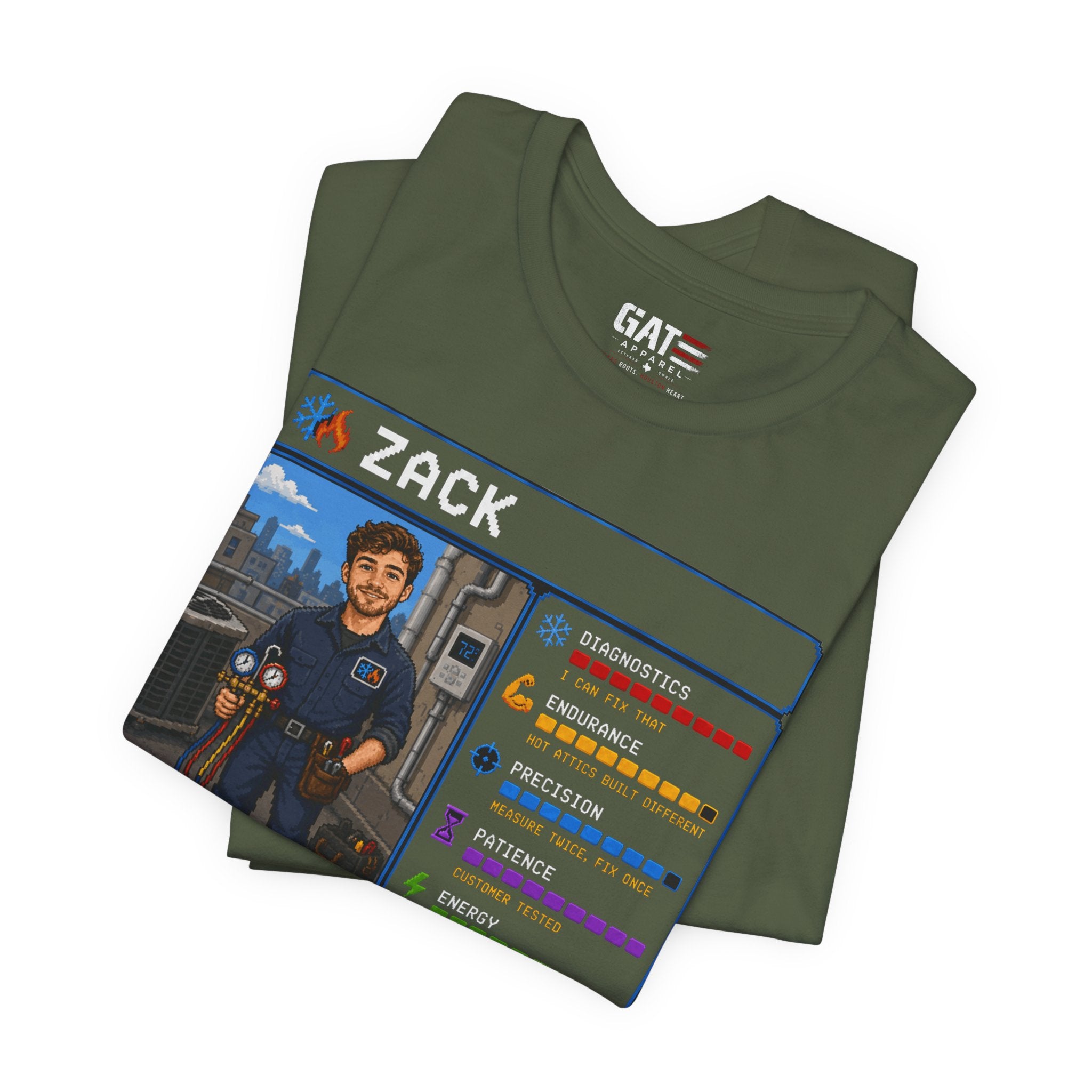 Custom HVAC Technician RPG Character Shirt| Personalized HVAC Tech Gift