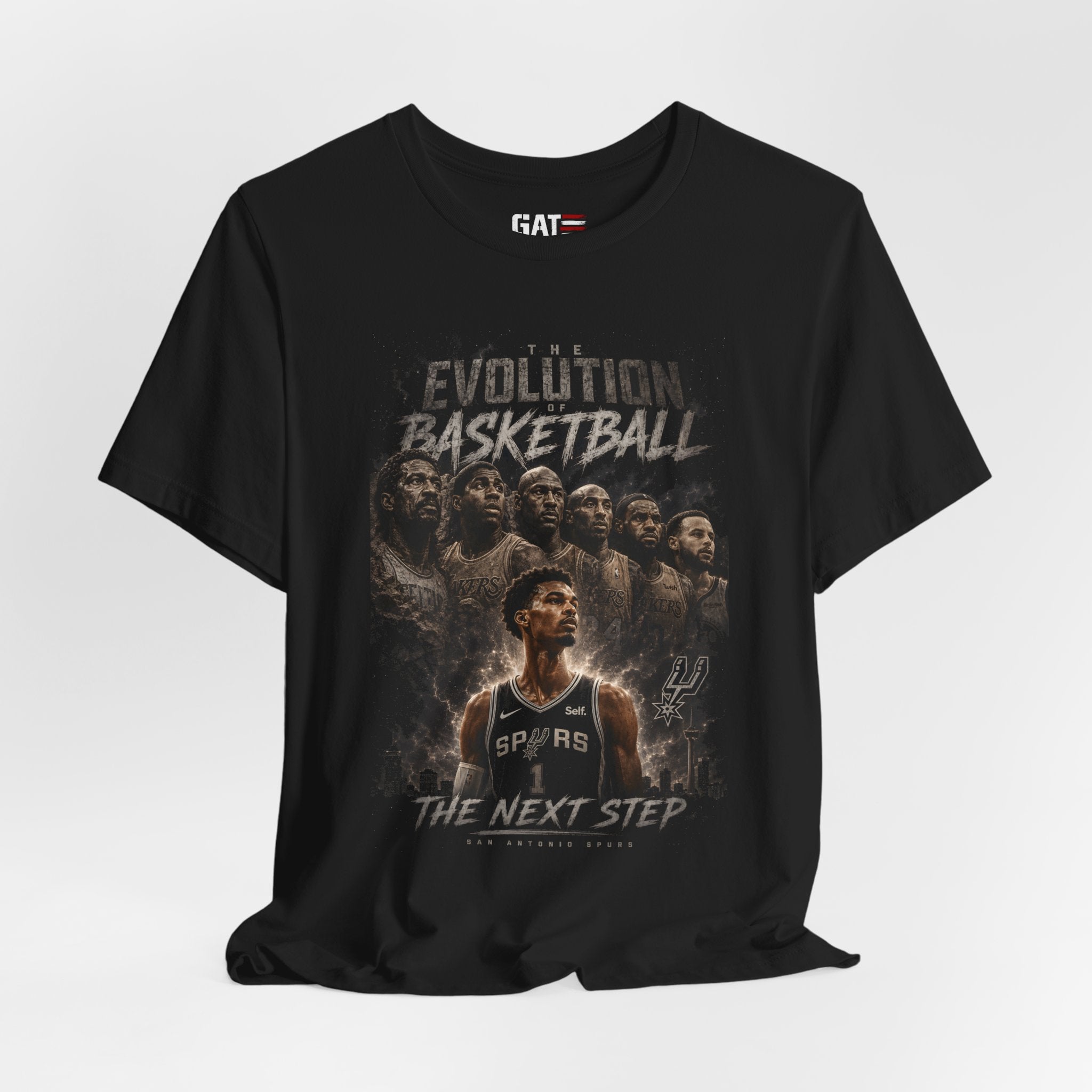 Victor Wembemyama Evolution Basketball The Next Step tee | Spurs basketball shirt