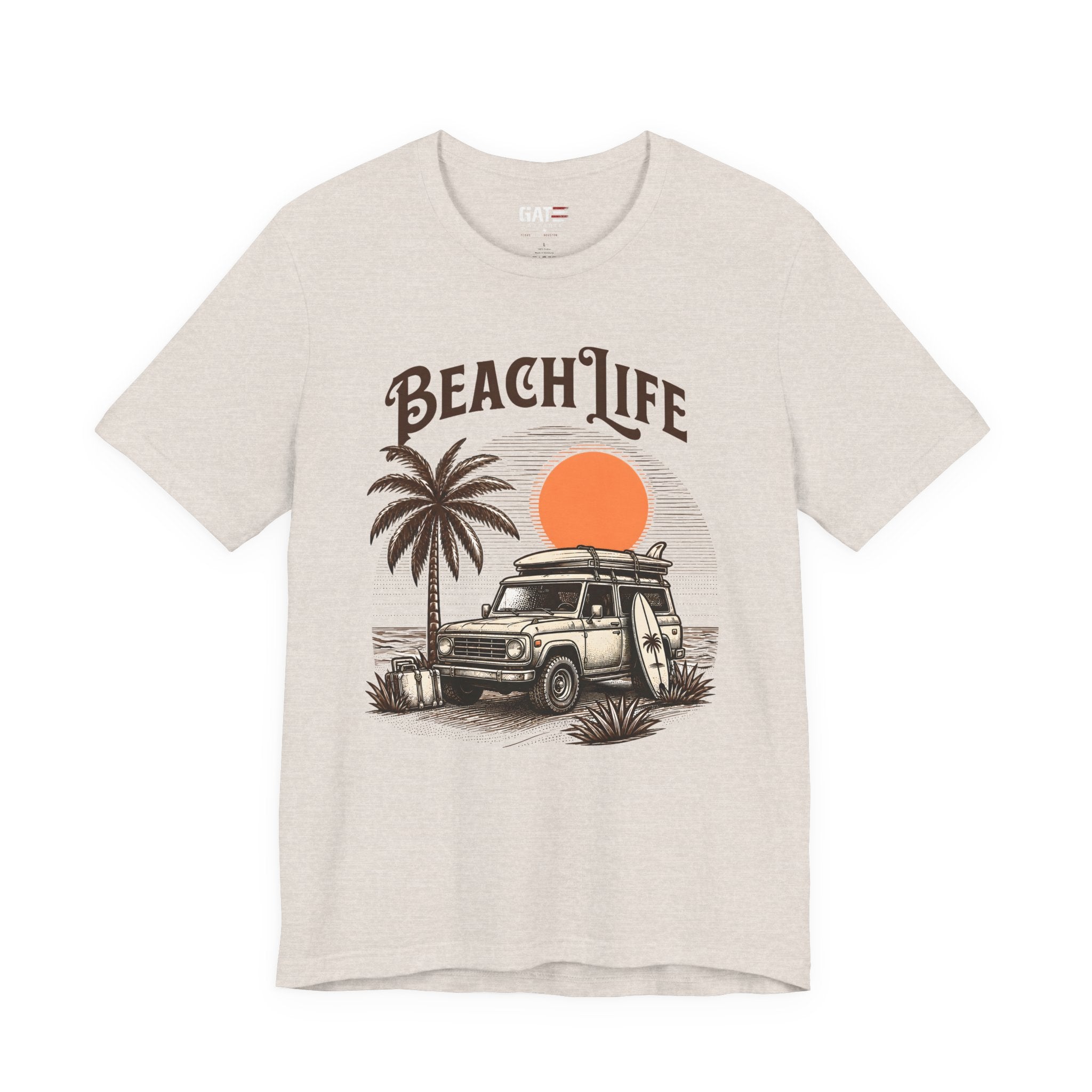 Beach Life Shirt, Retro VW Bus T Shirt, Vintage Camper Van Tee, Coastal Vacation Shirt, Summer Beach Graphic Tee, Surf Style Shirt, Van Life