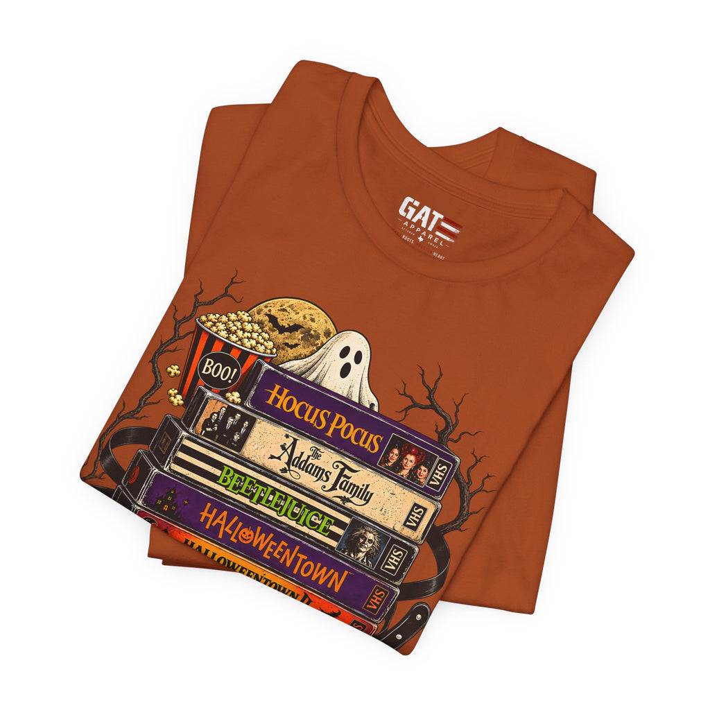 Halloween Movie Stack Shirt | Spooky Classics Tee