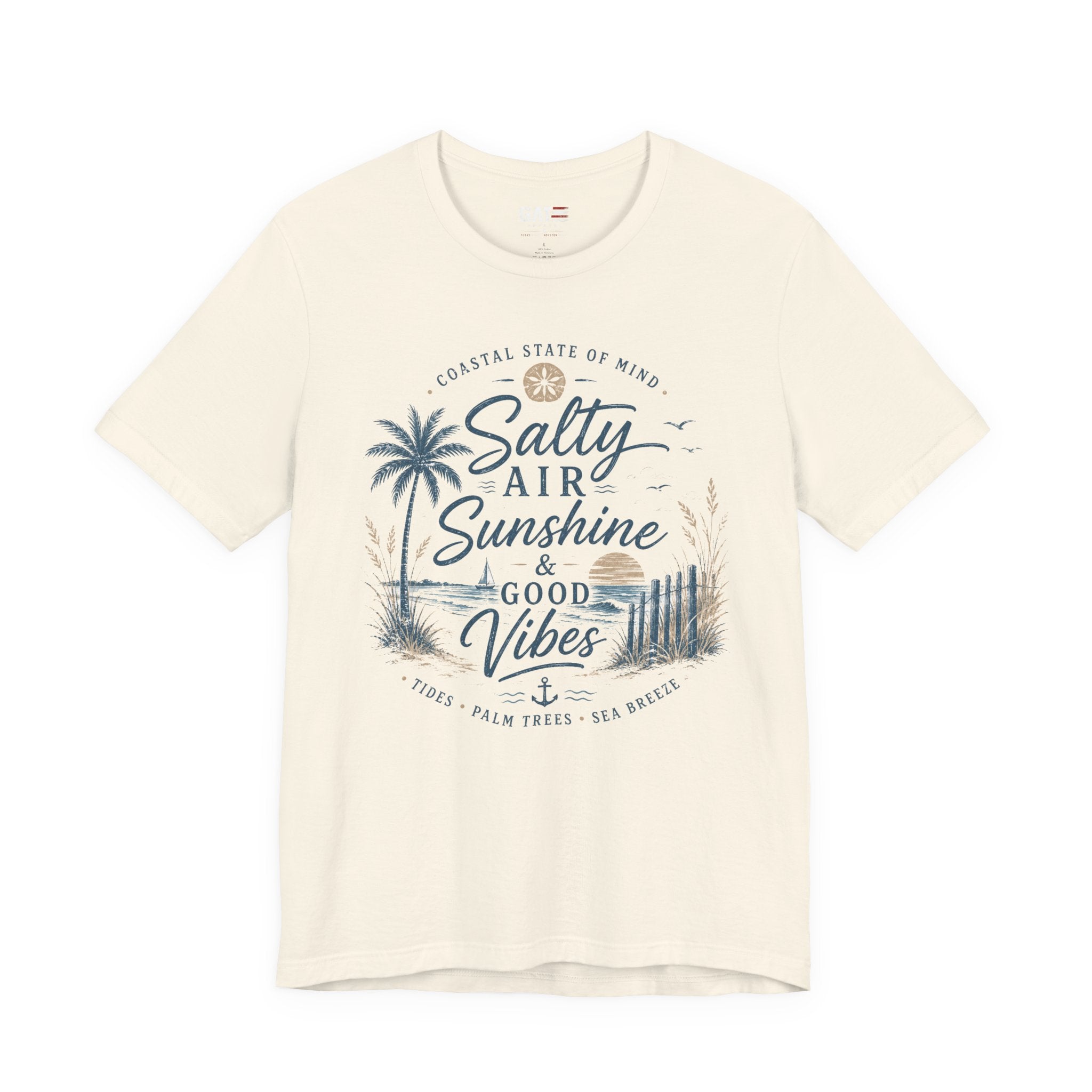Salty Air Sunshine & Good Vibes Beach Tee