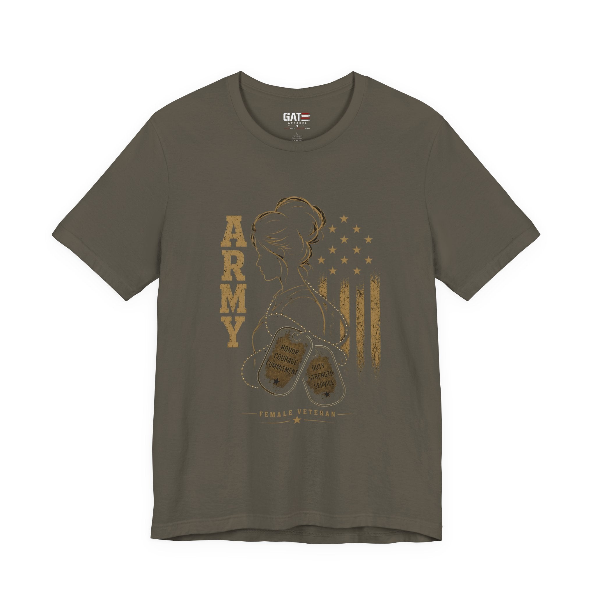 Female Army Veteran Shirt, Women Veteran Tee, Patriotic Military Shirt for Women, Army Mom Gift, Veteran Pride Shirt, Female Veteran Apparel