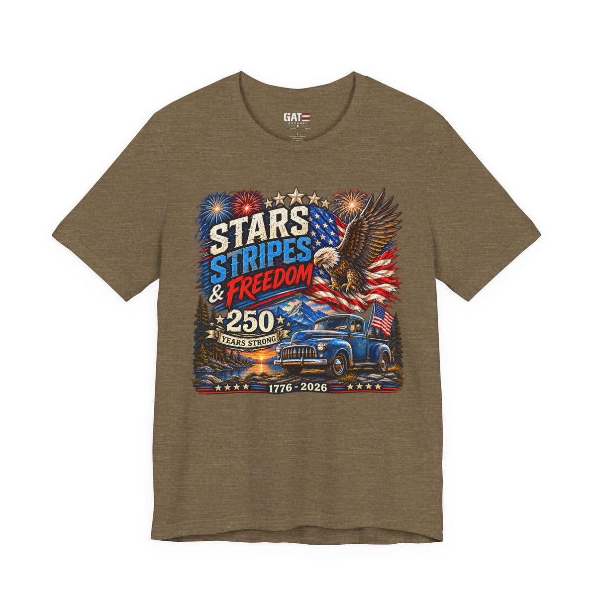 Stars Stripes & Freedom 250th Anniversary Shirt | Patriotic Tee